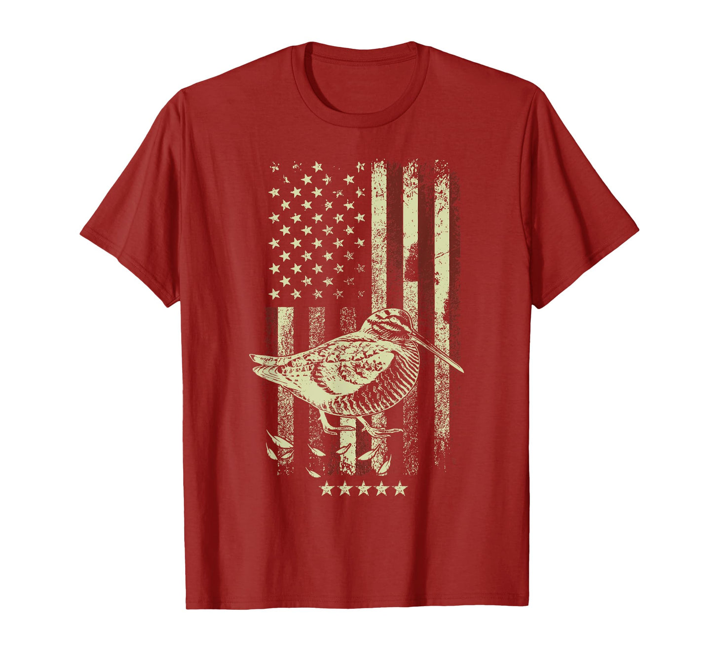 USA American Flag Hunters - Hunting Woodcock Bird T-Shirt