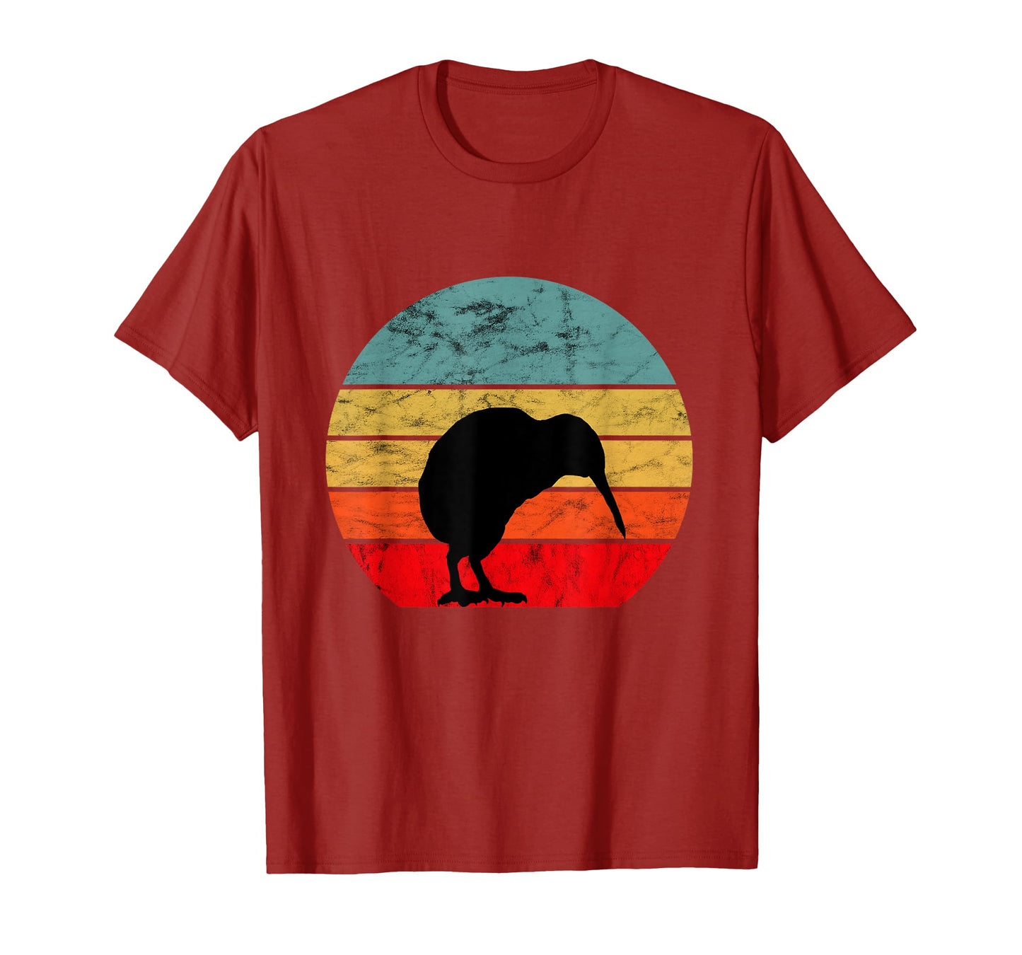 Kiwi Bird Retro Vintage Sunset New Zealand Animals Kiwi Bird T-Shirt