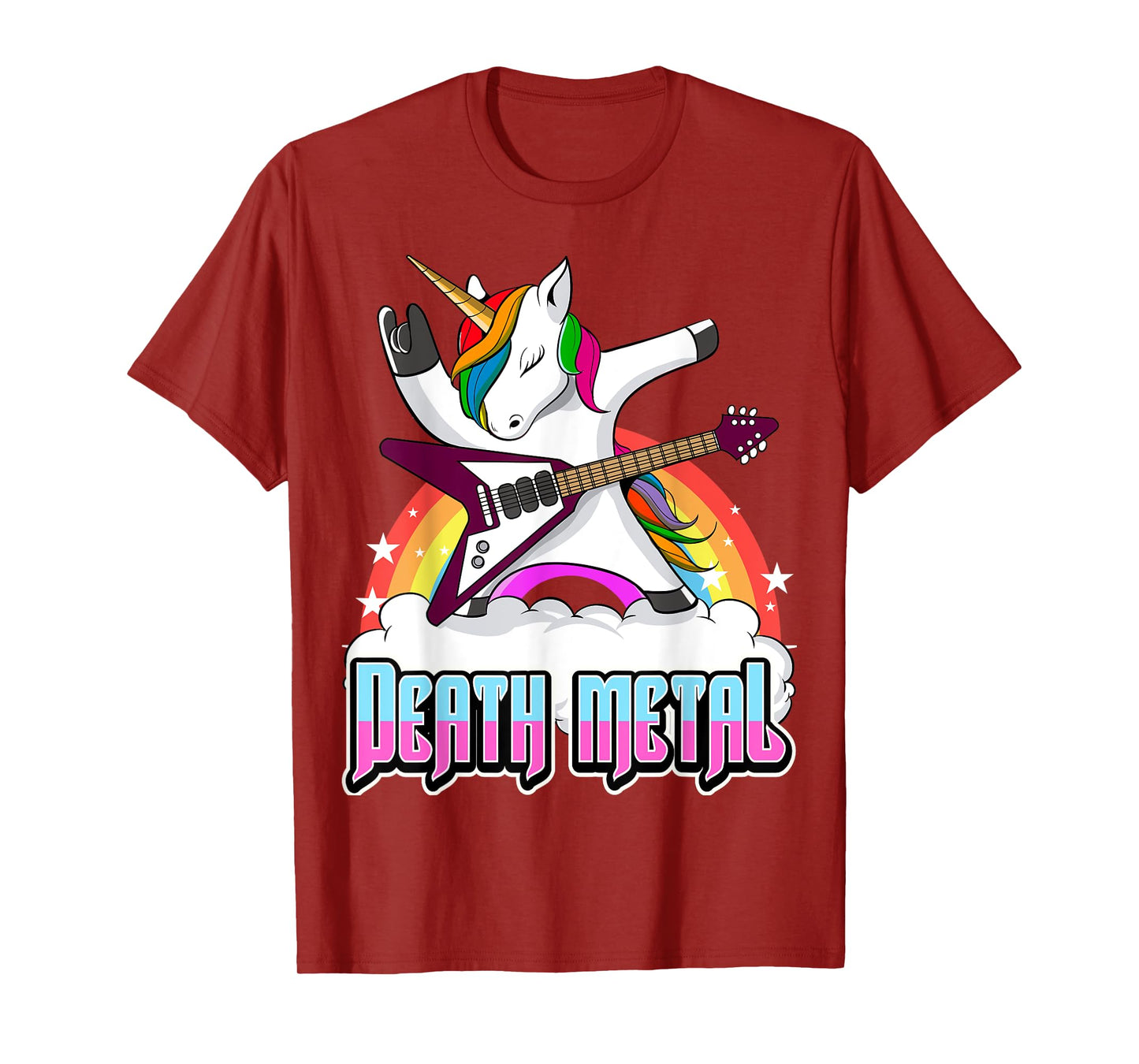 Death Metal Unicorn Funny Metal Heat Hard Rock T-Shirt
