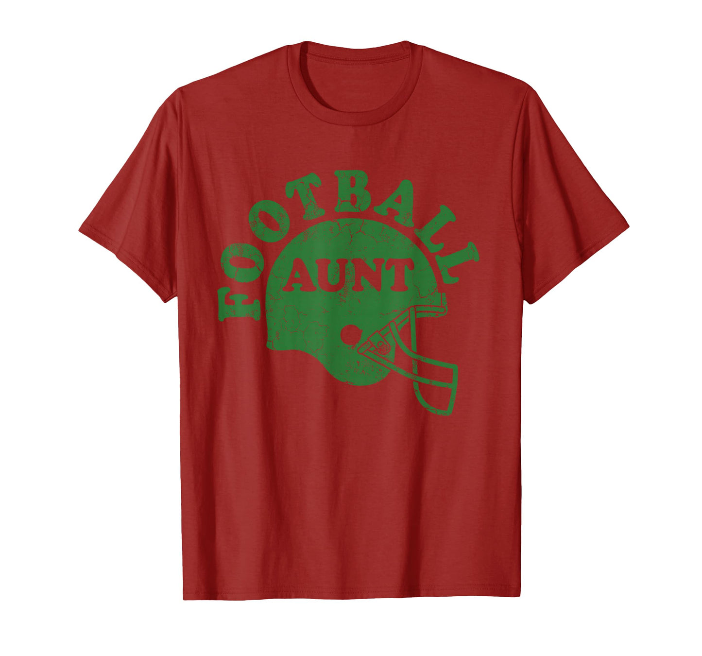 Football Aunt Green Helmet Game Day Auntie Sport T-Shirt