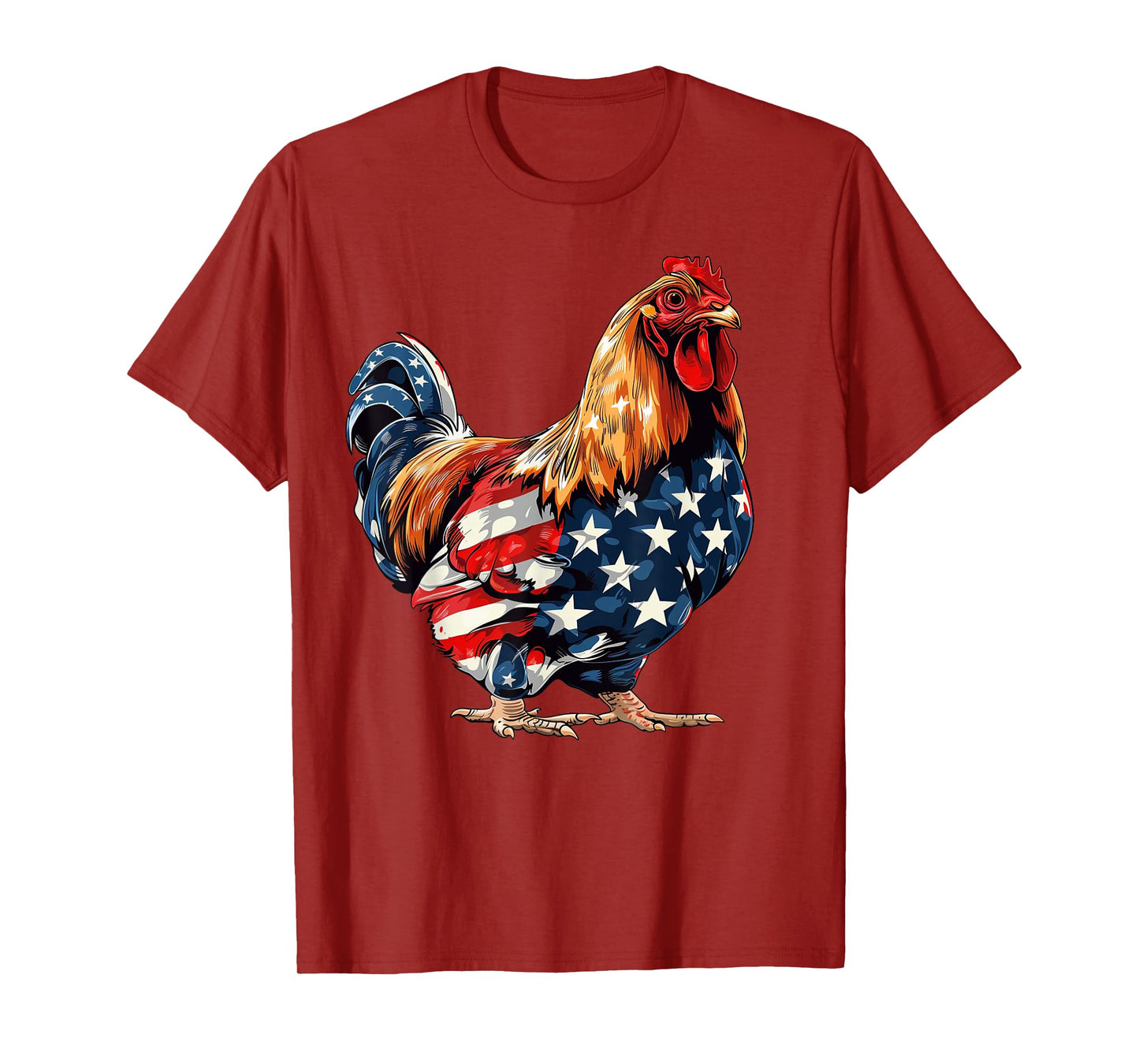 Chicken American Flag 4th of July Chicken Gifts for Men Kids T-Shirt