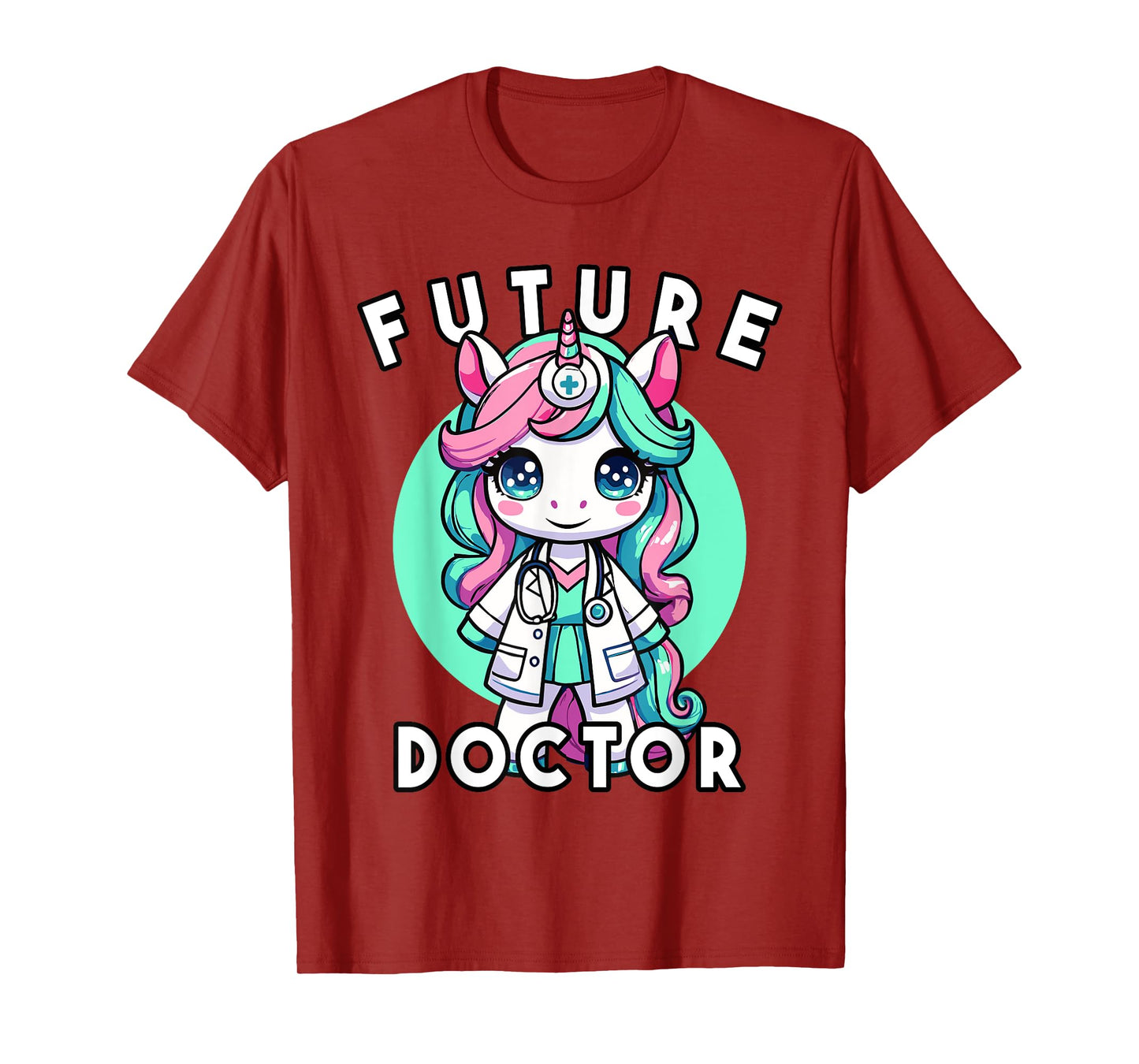 Future Doctor Girls Unicorn Medical Career Graphic T-Shirt