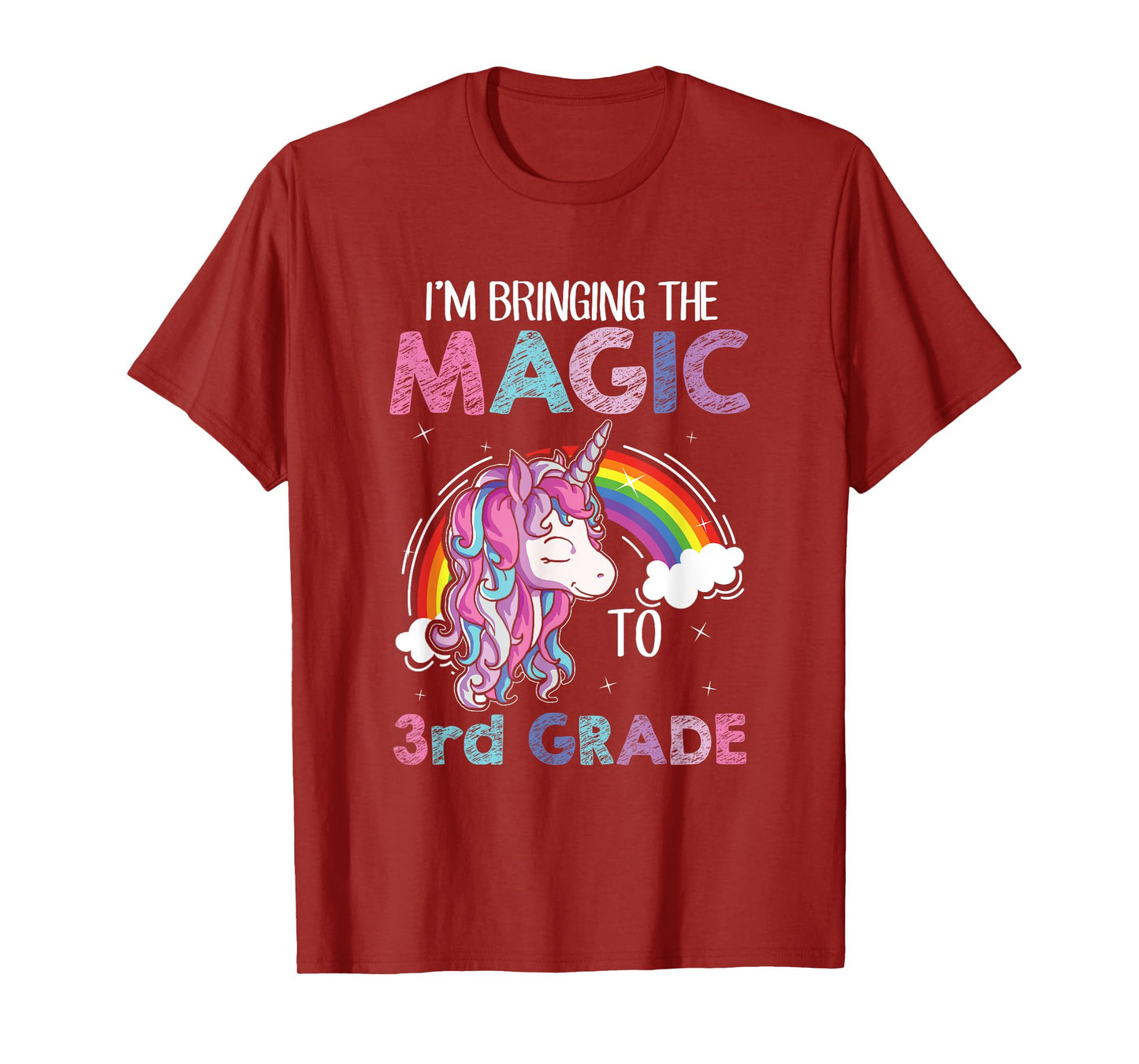 Unicorn 3rd Grade Girls Back to School Shirt Teacher Outfit T-Shirt