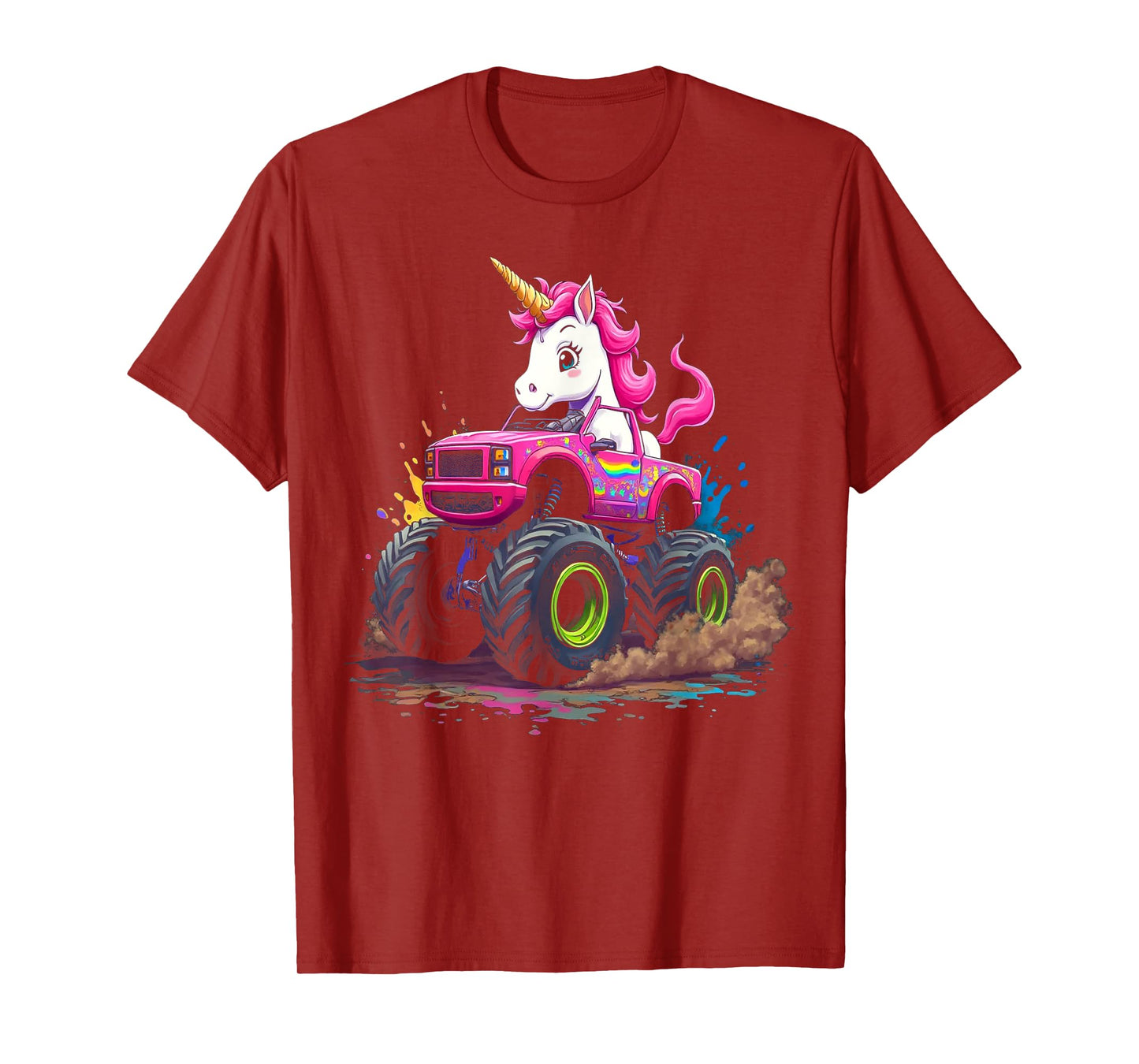 Monster Truck Unicorn Birthday Party Monster Truck Girl T-Shirt