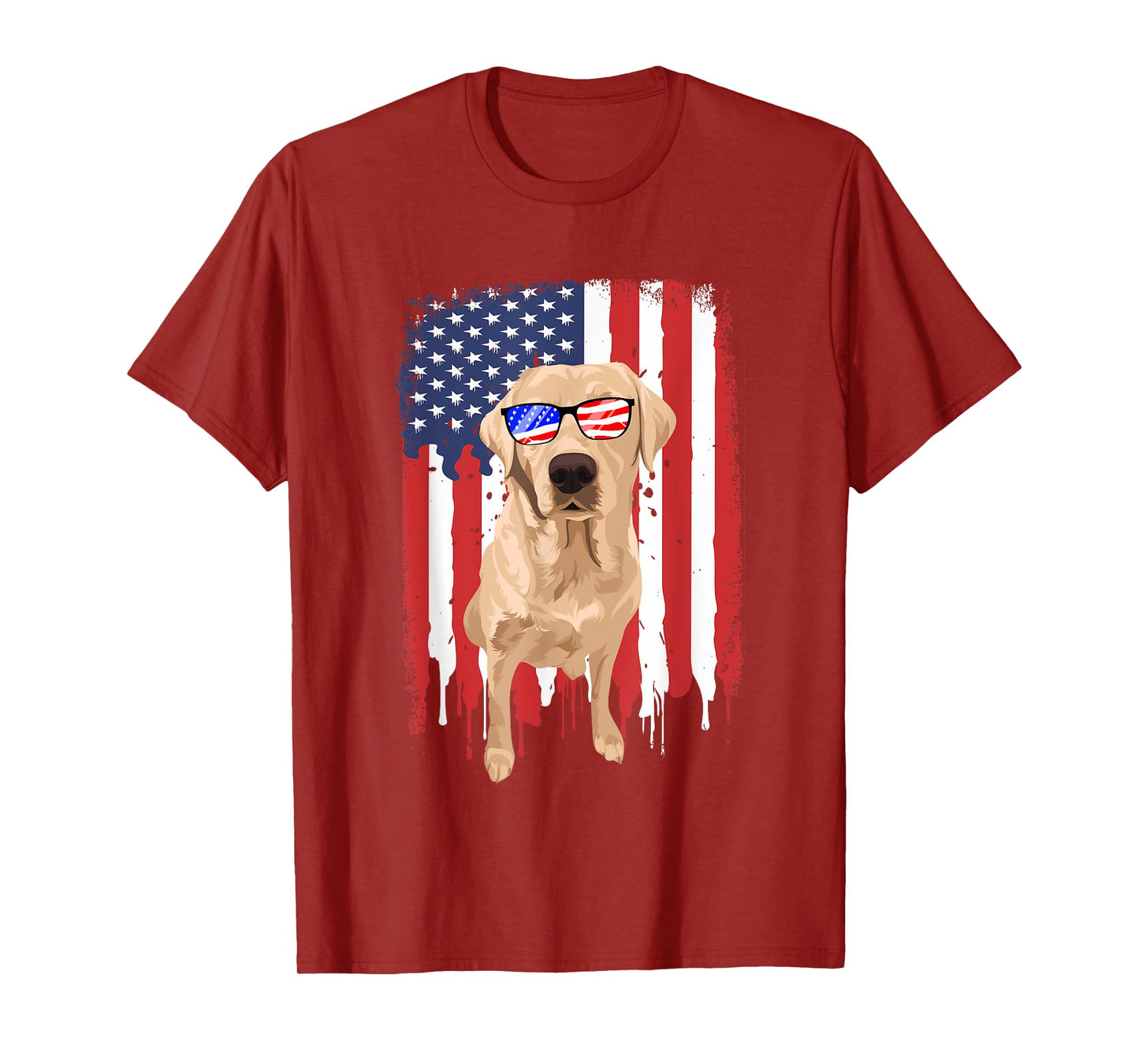 Labrador Retriever Shirt Independence Day 4th July USA Flag T-Shirt
