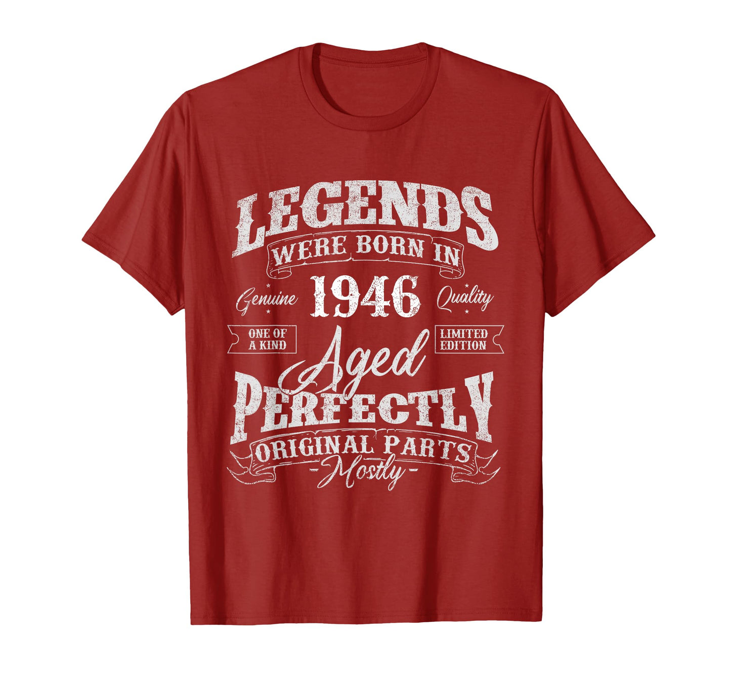 Legends Were Born In 1946 Year Of Birth Birthday T-Shirt