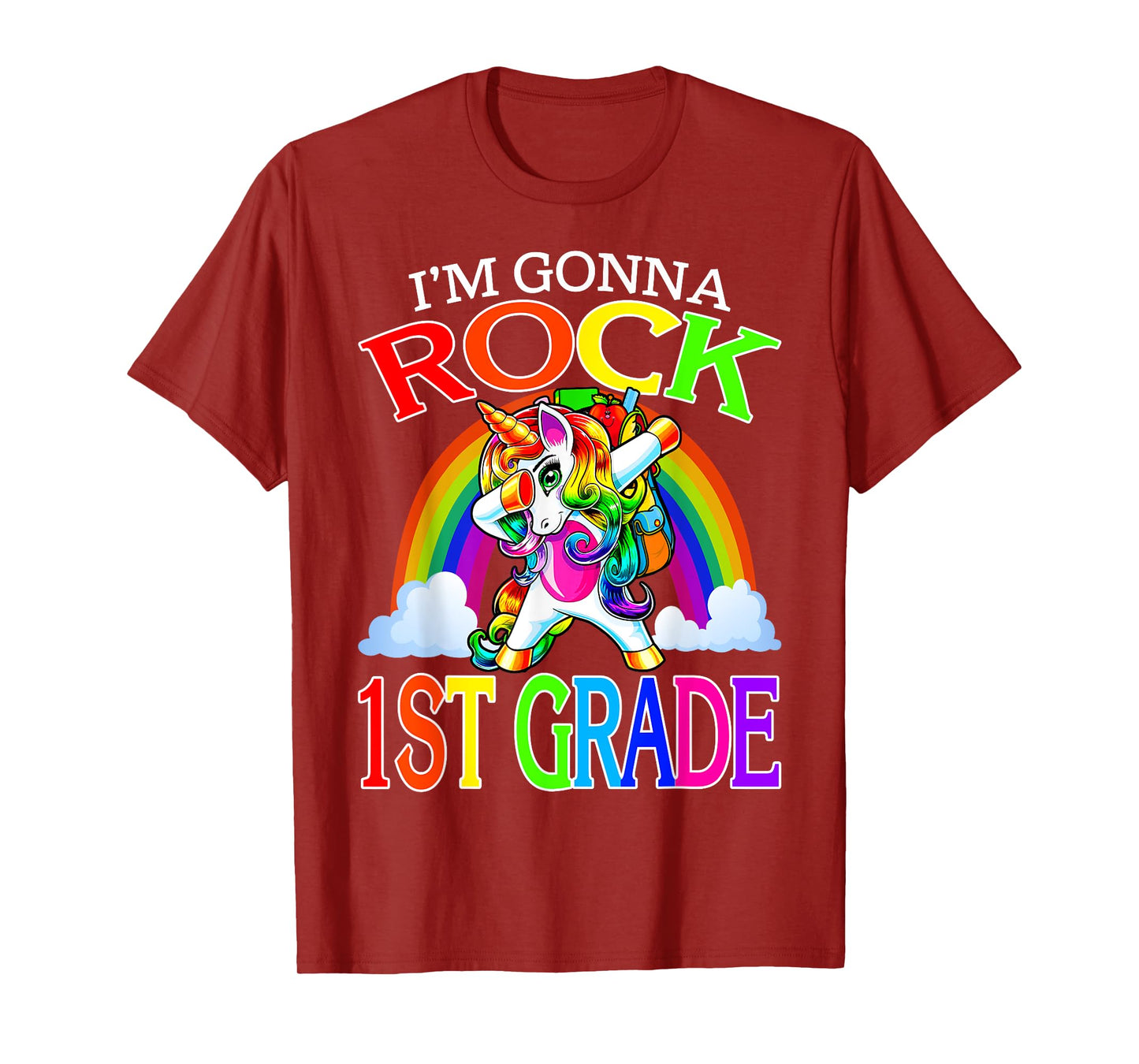 I'm Gonna Rock 1st Grade Unicorn Rainbow Back To School T-Shirt