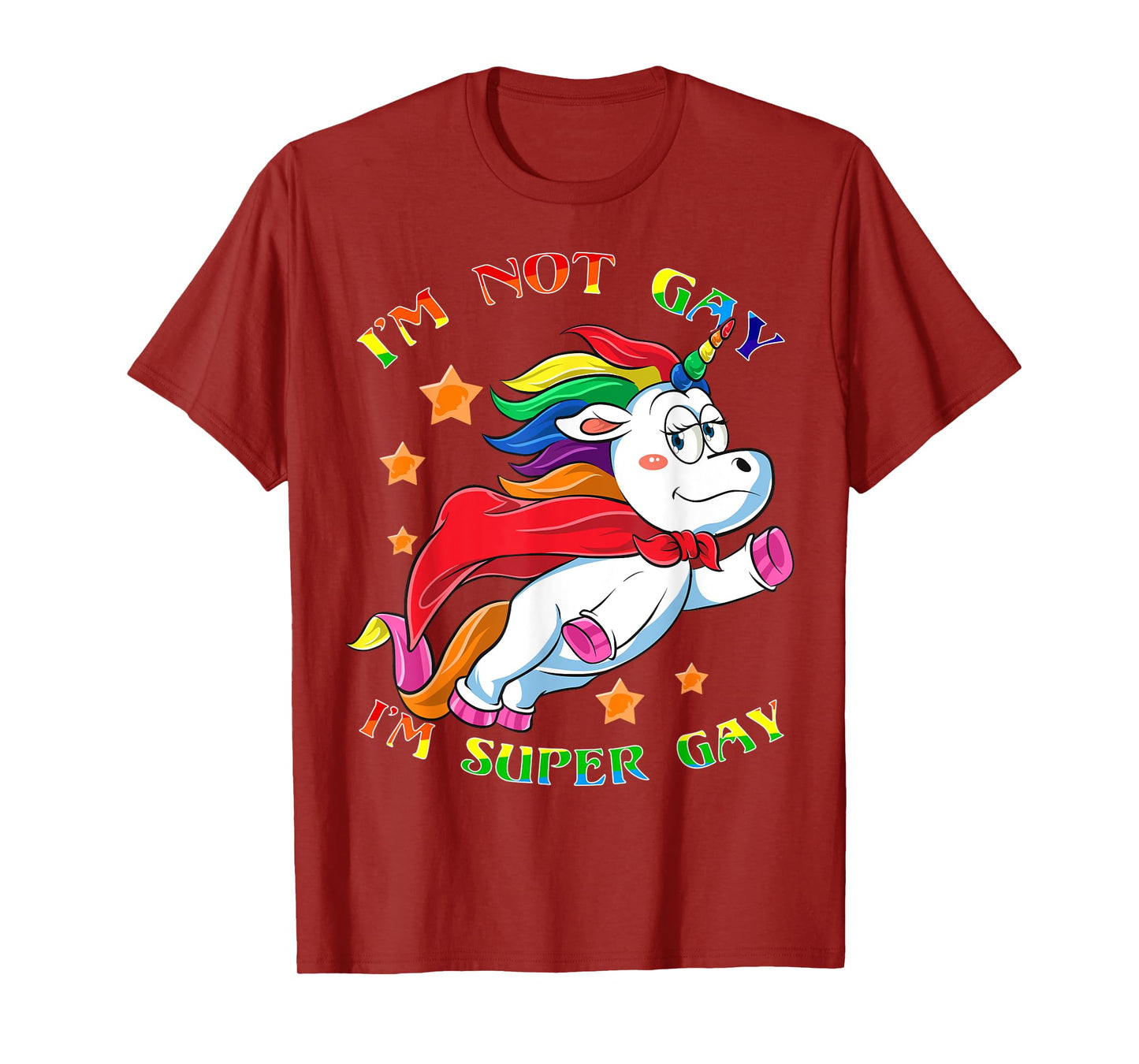 Unicorn Pride LGBT Ich bin nicht schwul Ich bin super schwul T-Shirt