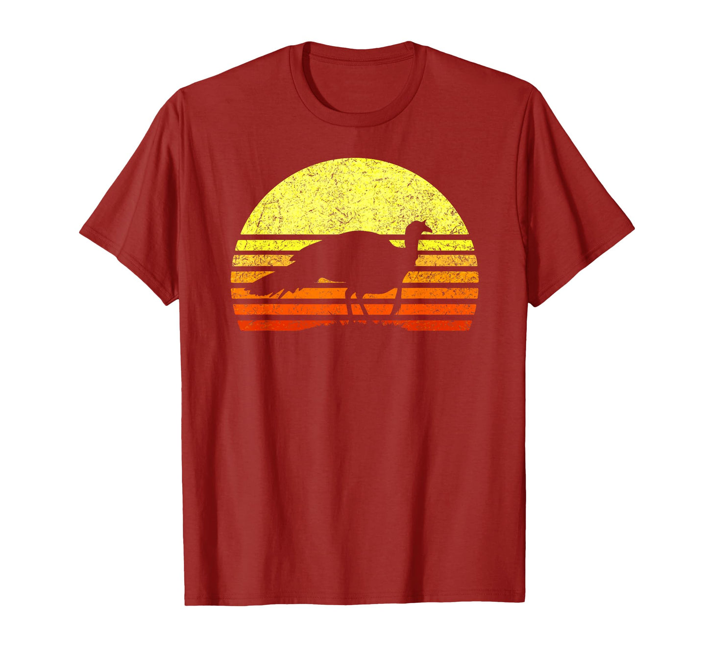 Turkey Hunting Retro Sunset Upland Bird Hunter Thanksgiving T-Shirt