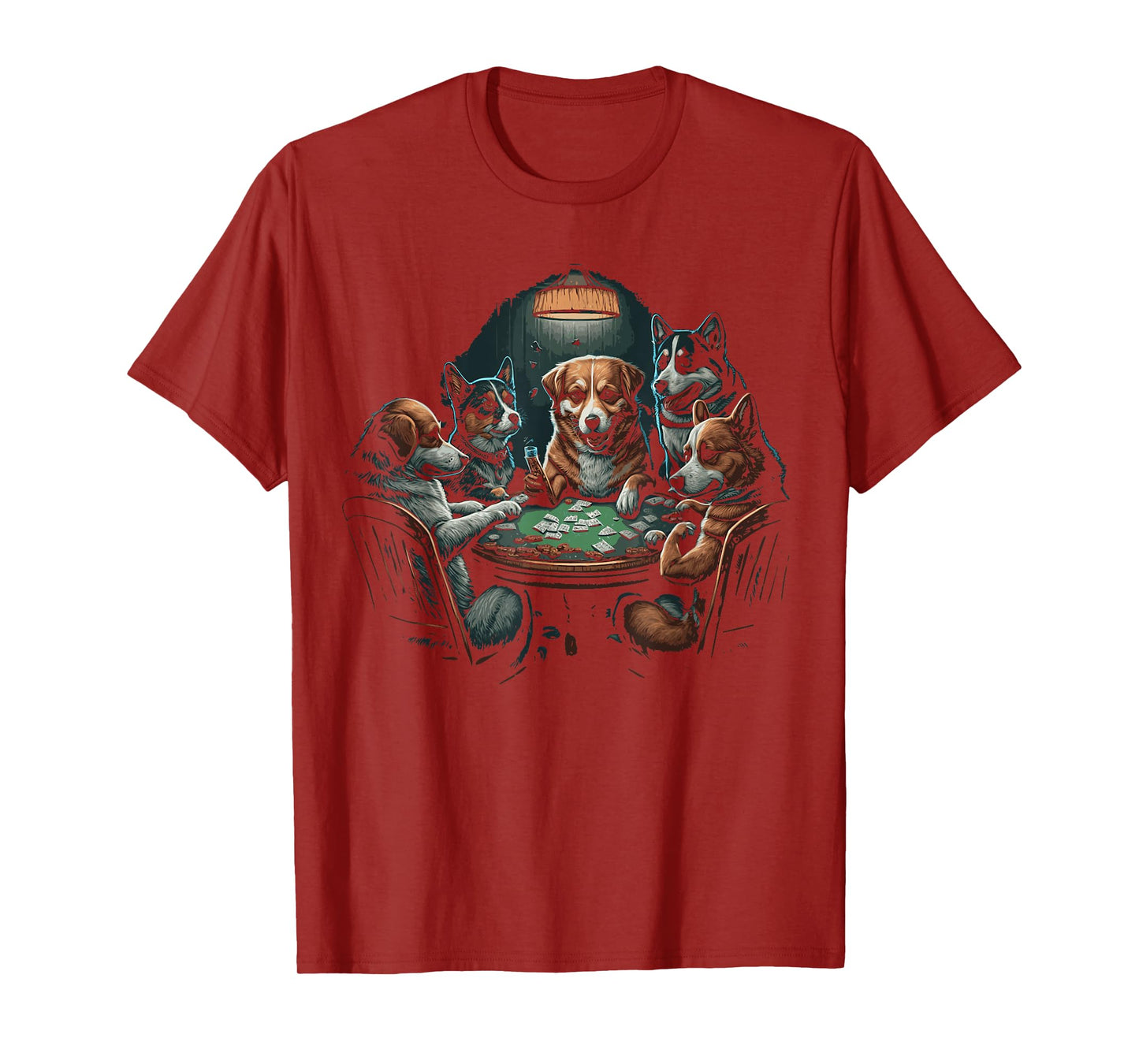 Dogs Playing Poker Cards Dog Casino Player Gambling T-Shirt for Men Women