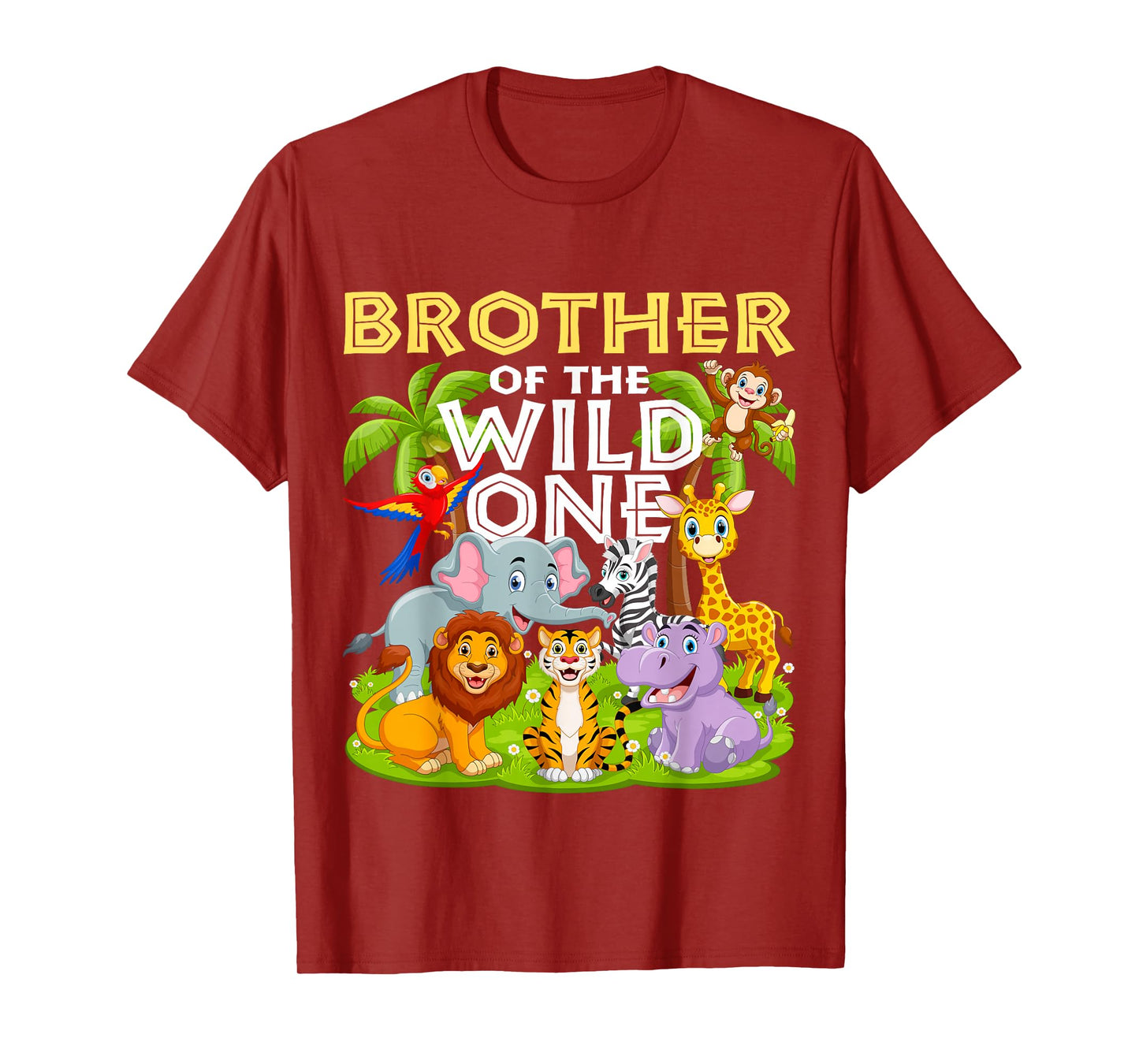 Brother Of The Wild One Birthday Zoo Animal Safari Jungle T-Shirt