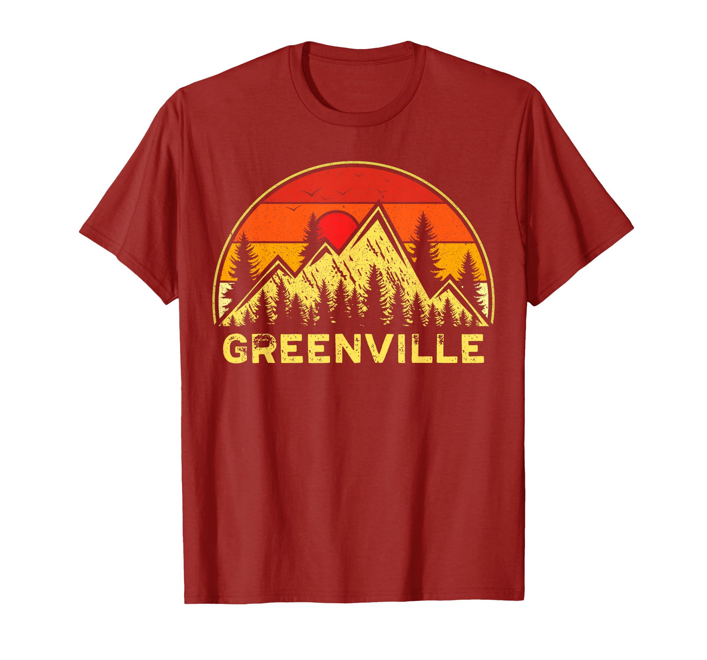 Retro Greenville South Carolina SC Mountains Hiking Souvenir T-Shirt