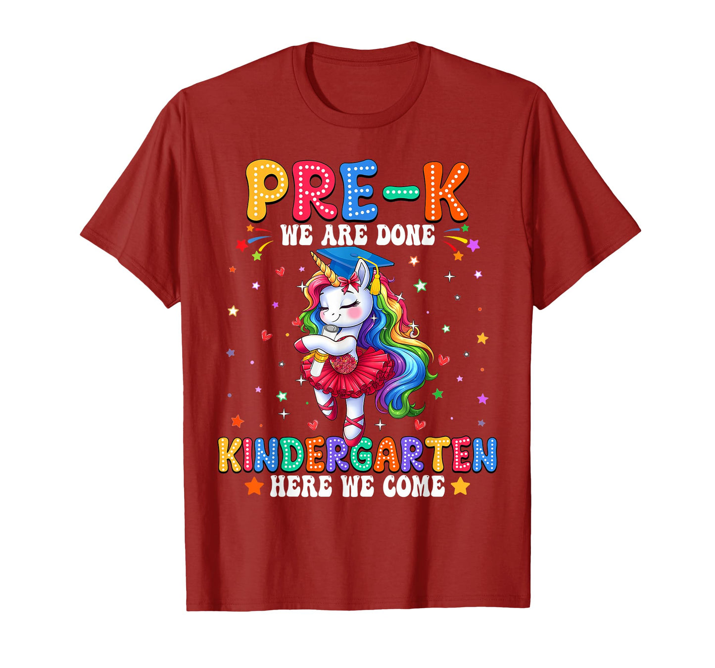 Preschool Graduation 2025 Pre-k Graduate Girls Unicorn Kids T-Shirt