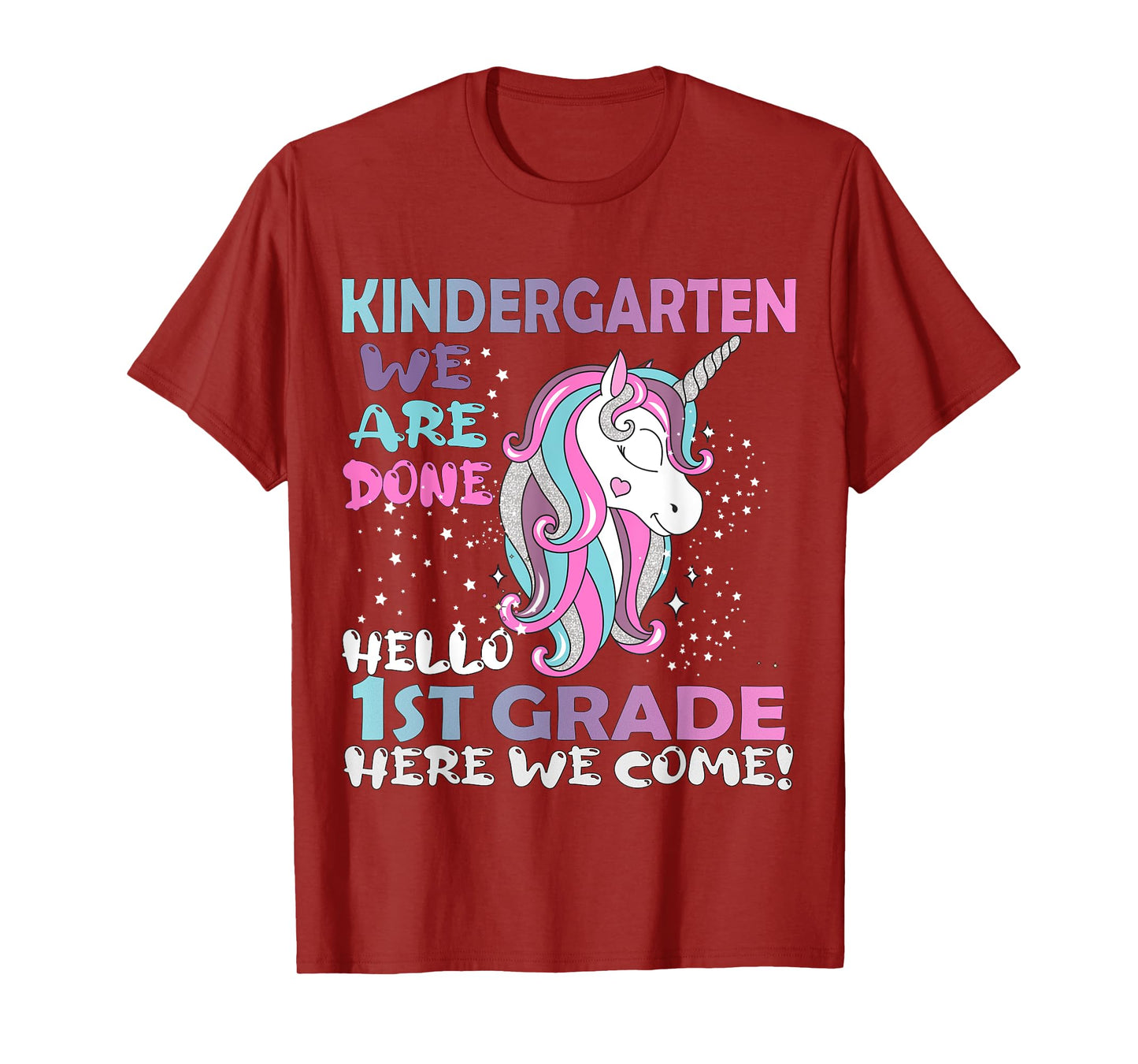 Goodbye Kindergarten Hello 1st grade Unicorn Girls 2023 Grad T-Shirt