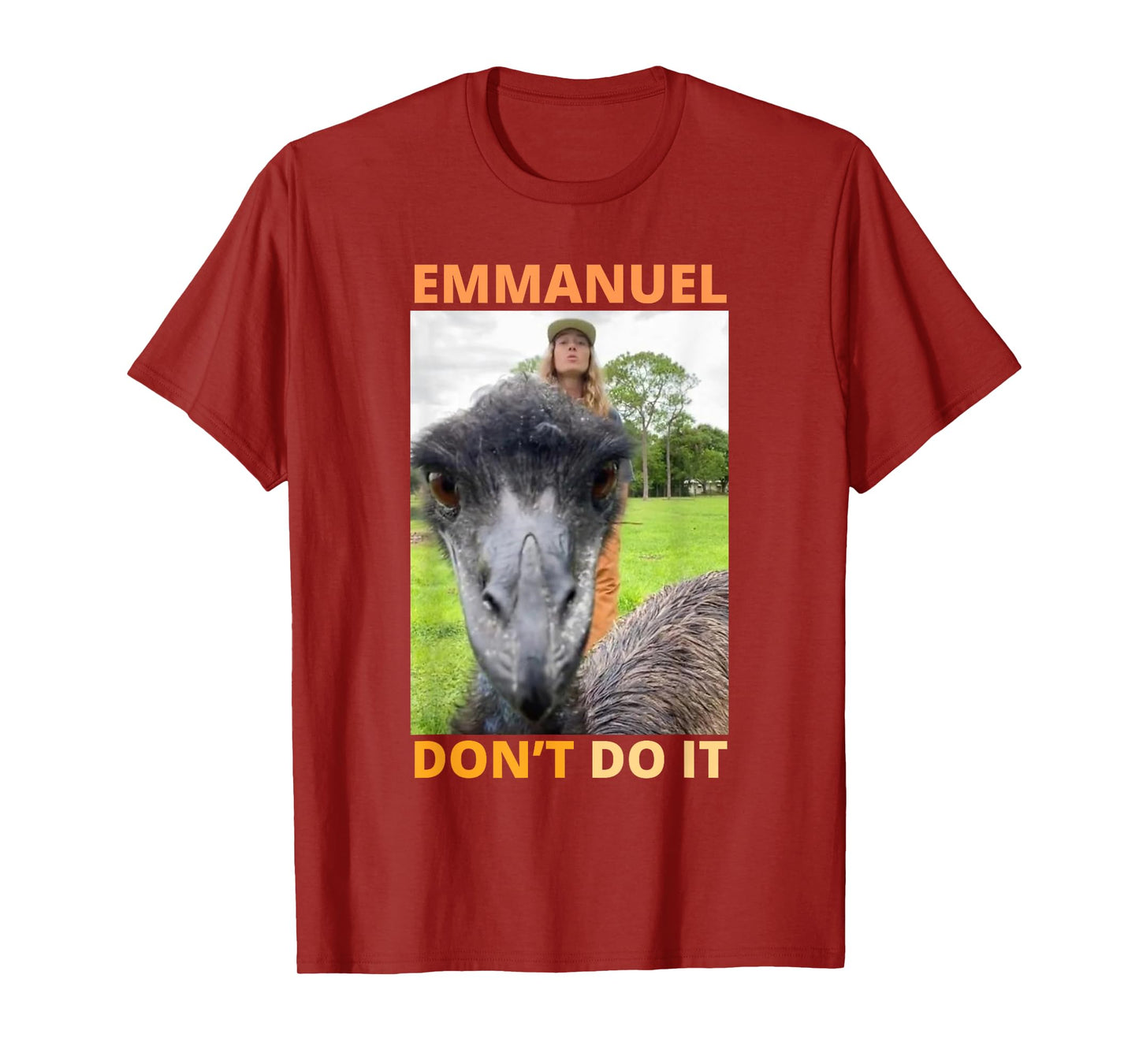 Funny Ostrich Meme Emmanuel Dont Do It Retro Vintage Emu T-Shirt