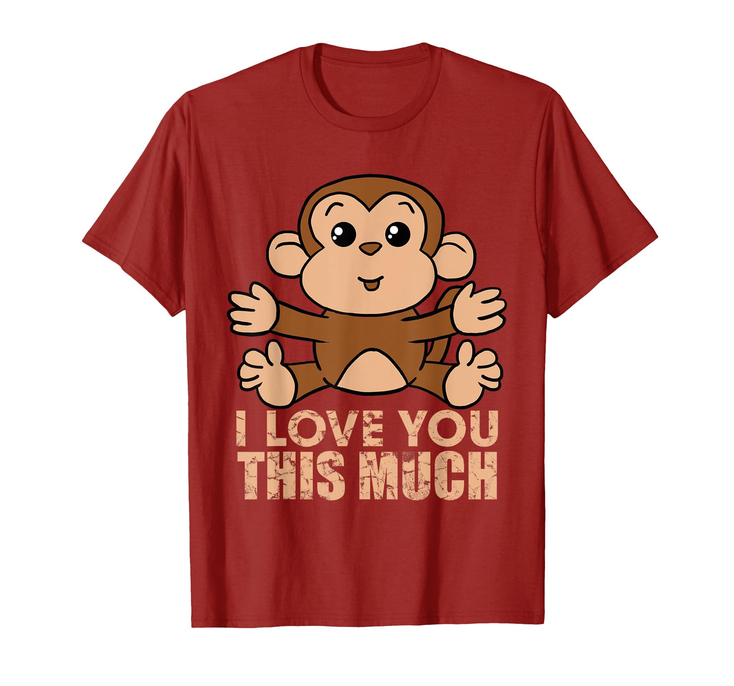 Monkey I Love You This Much Valentine's Day Gift T-Shirt T-Shirt