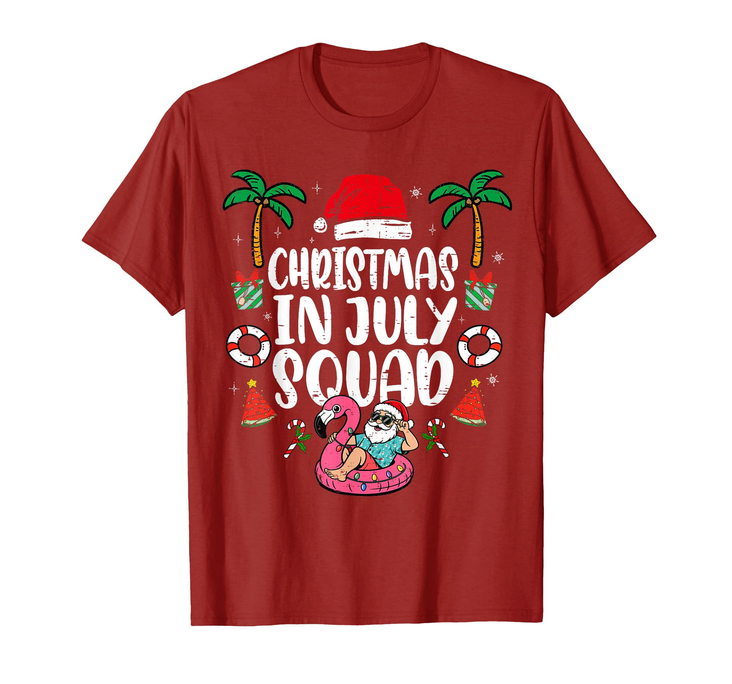 Christmas In July Squad Funny Summer Vacation Men Women Kids T-Shirt