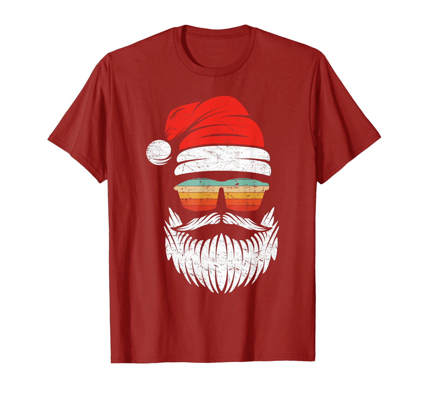 Santa Face Retro Sunglasses Christmas Xmas Men Women Kids T-Shirt