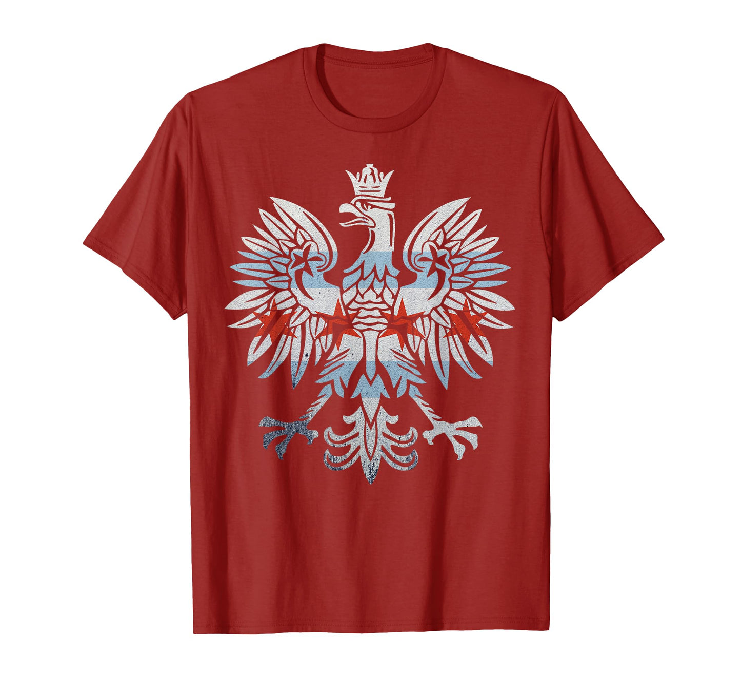 Cool Chicago Flag Polish Eagle | Funny Illinois Emblem Gift T-Shirt