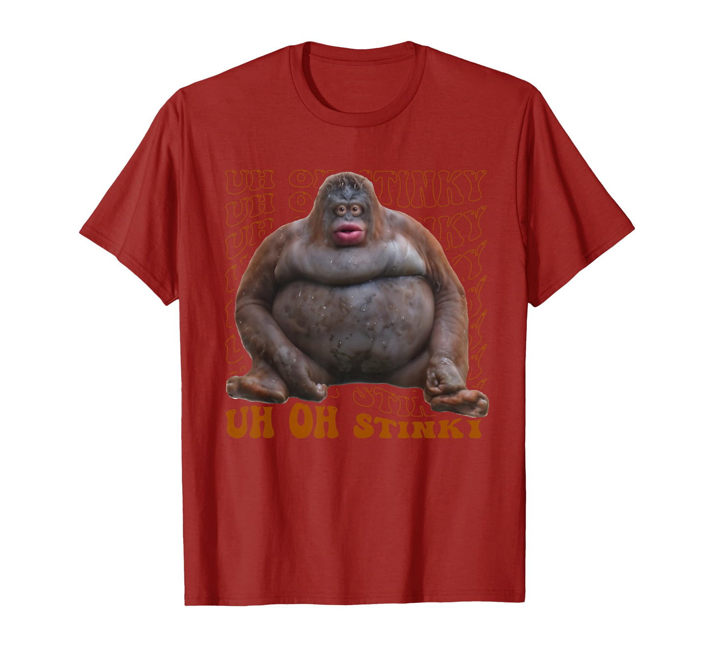 Uh Oh Stinky Poop Dank Memes Monkey Funny Orangutan Le Monke T-Shirt