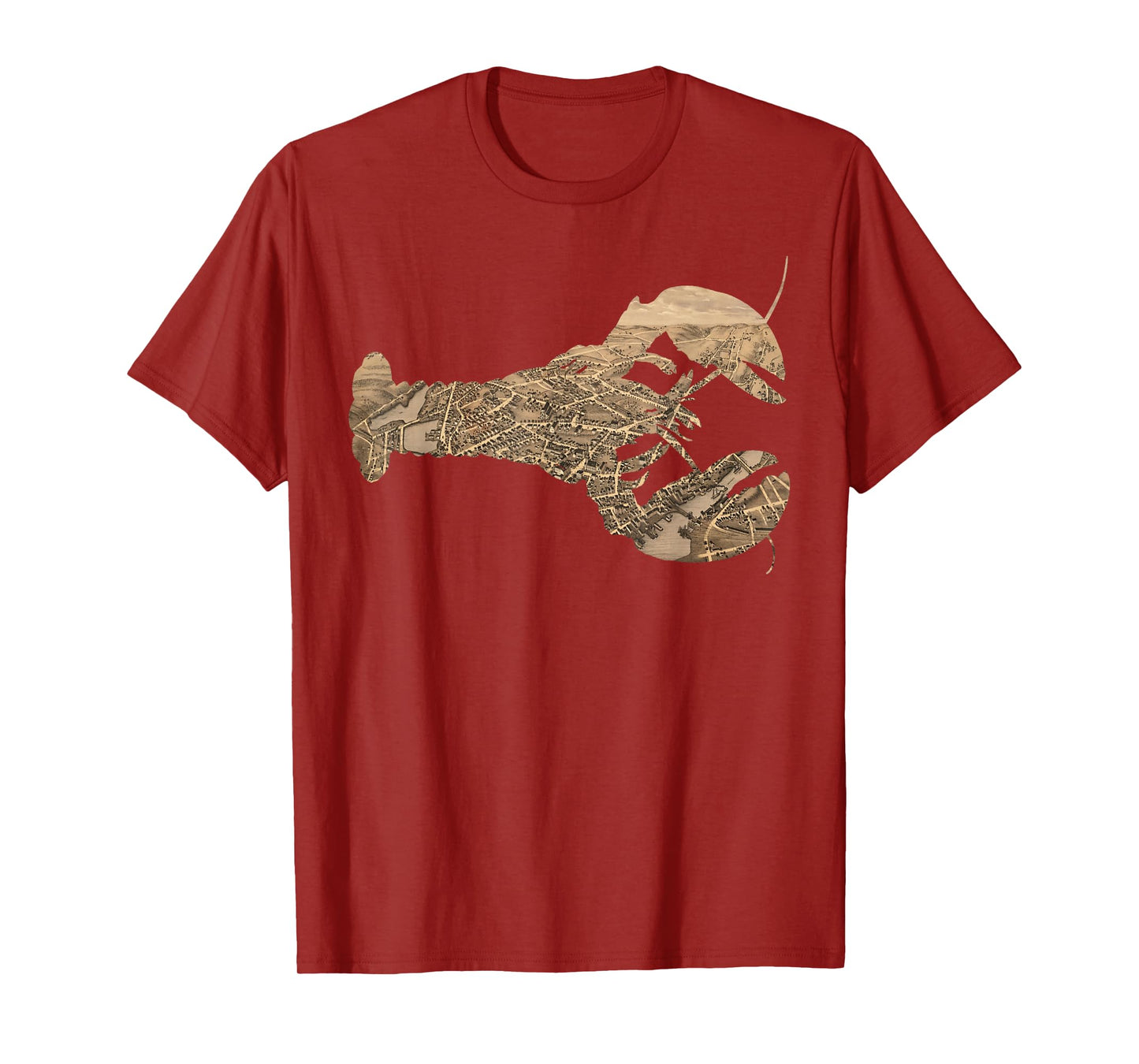 New London CT Lobster Map Silhouette T-Shirt
