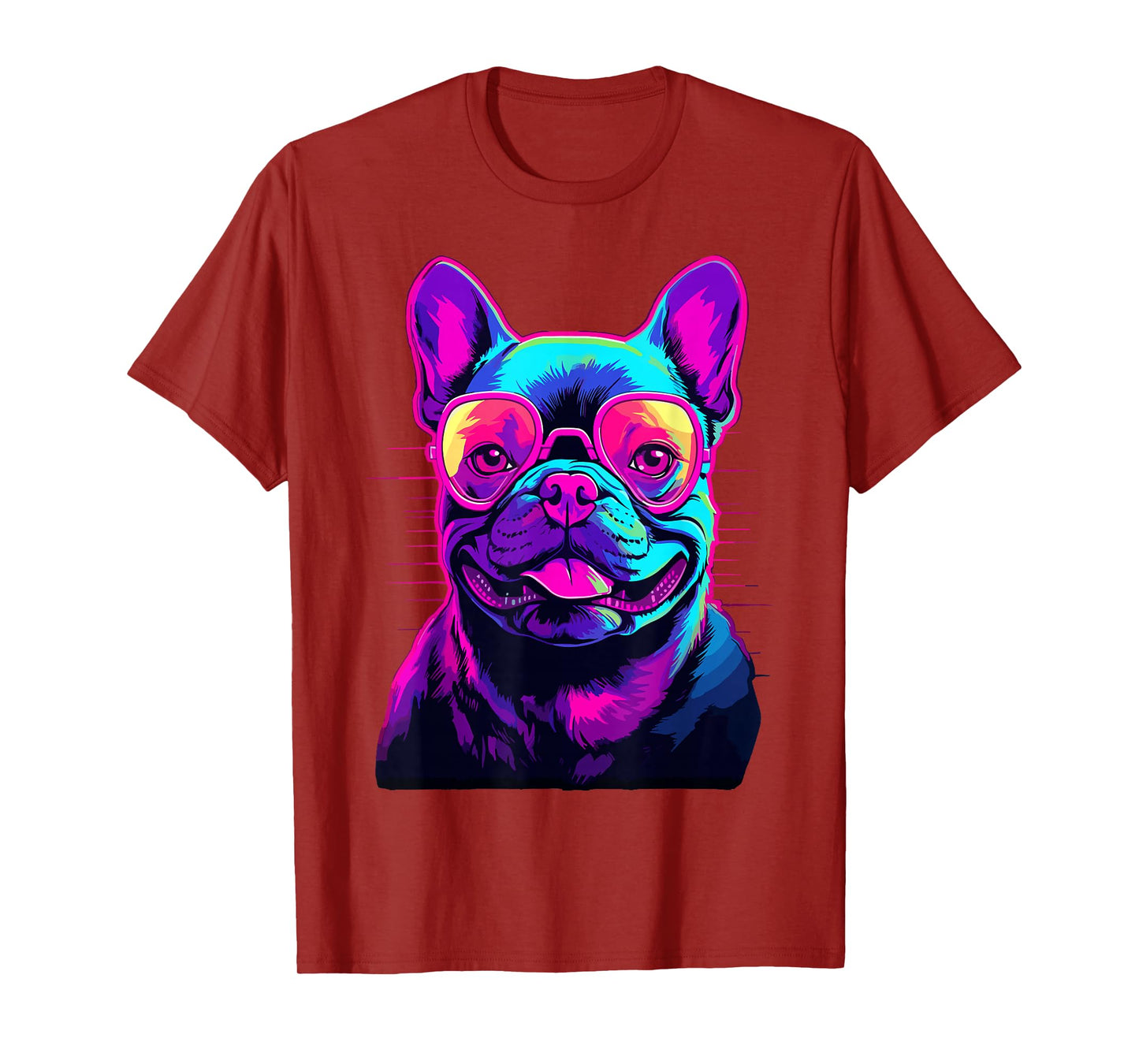 French Bulldog Synthwave Vaporwave T-Shirt