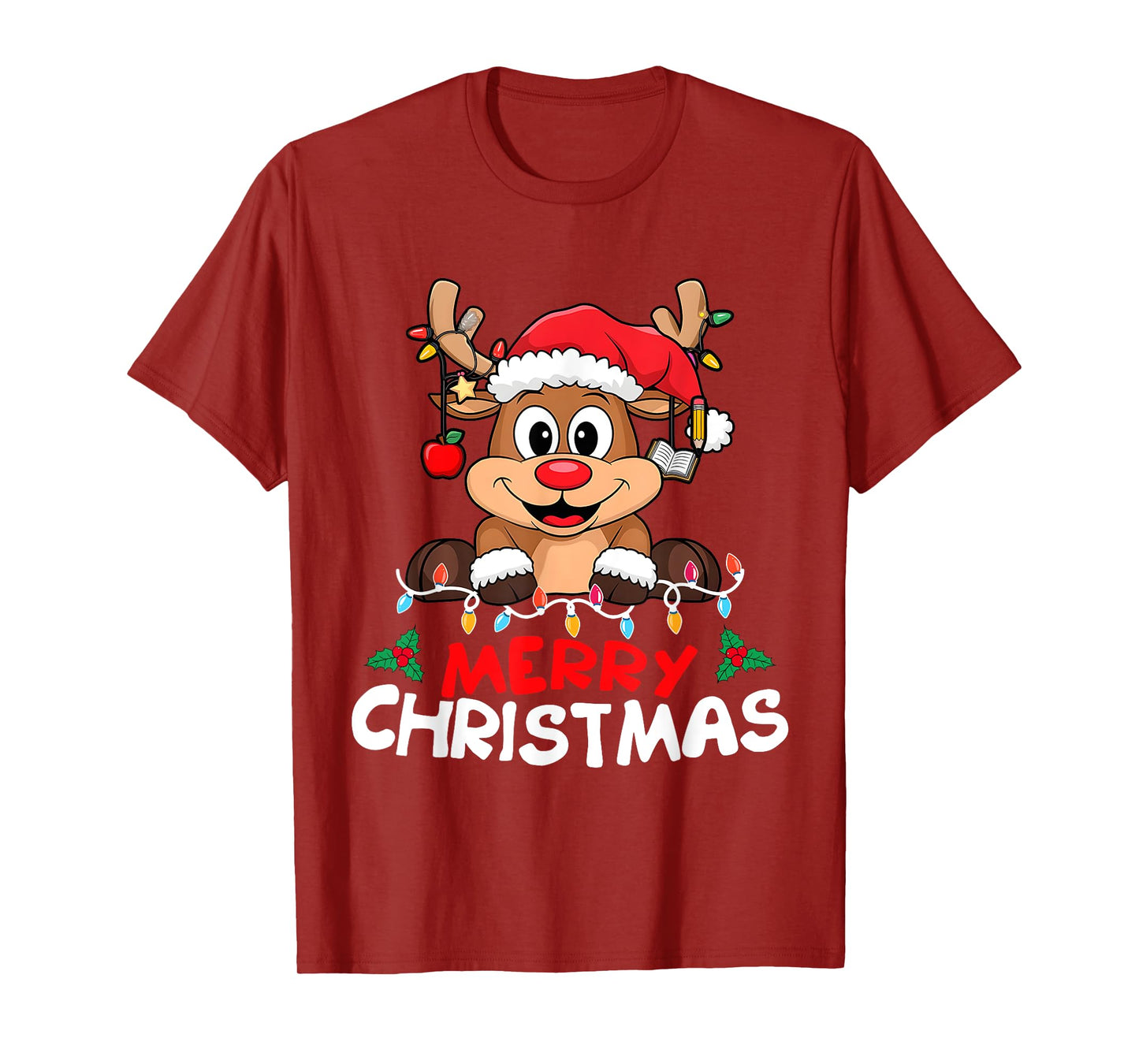 Merry Christmas Reindeer Xmas Family Women Men Funny T-Shirt
