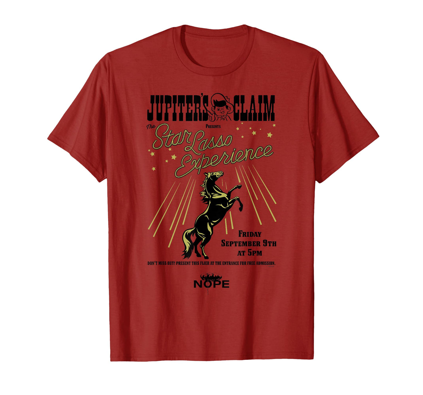 Nope Jupiter's Claim Star Lasso Experience T-Shirt