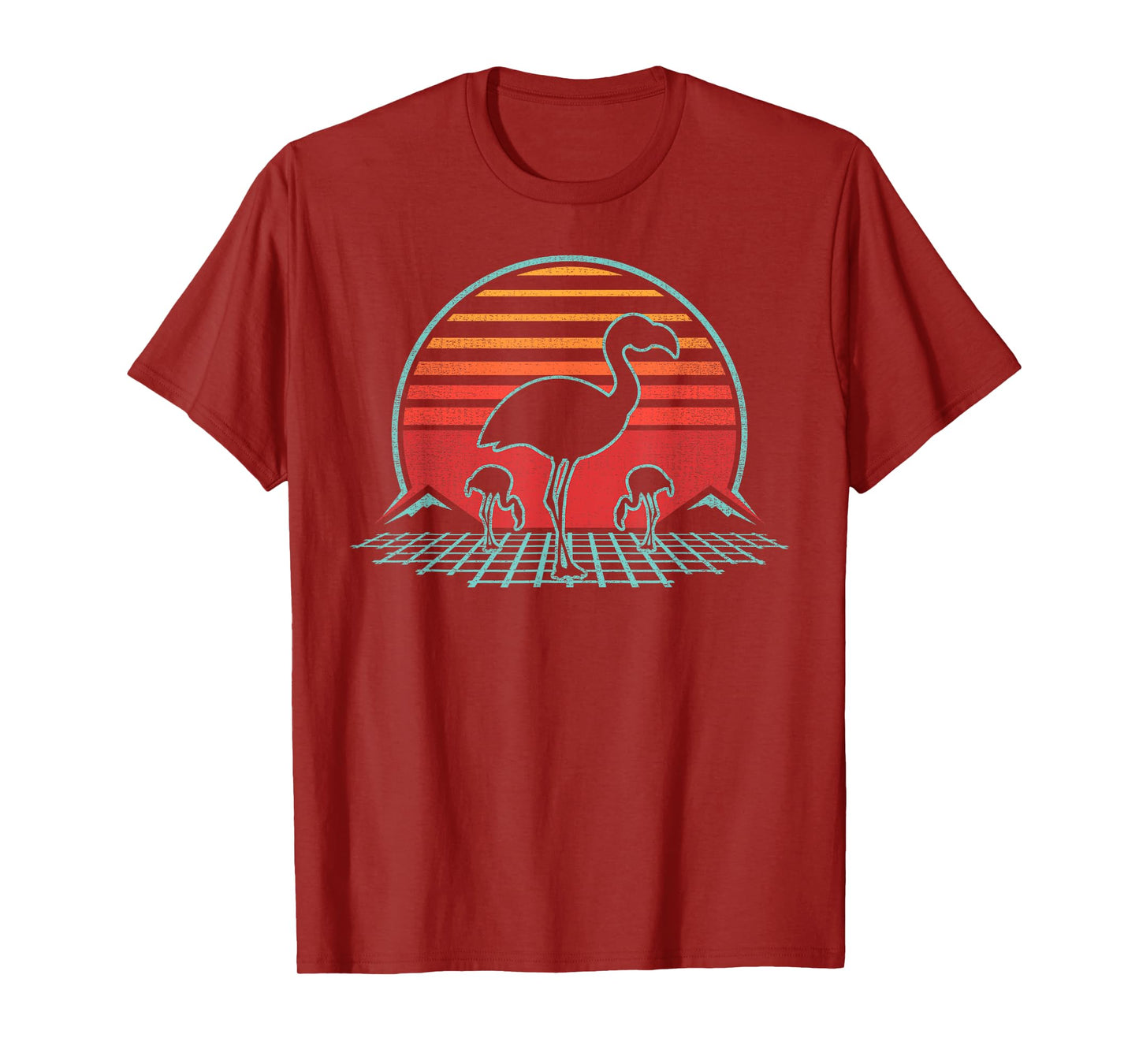 Flamingo Lover Bird Animal Retro Vintage 80s Style T-Shirt