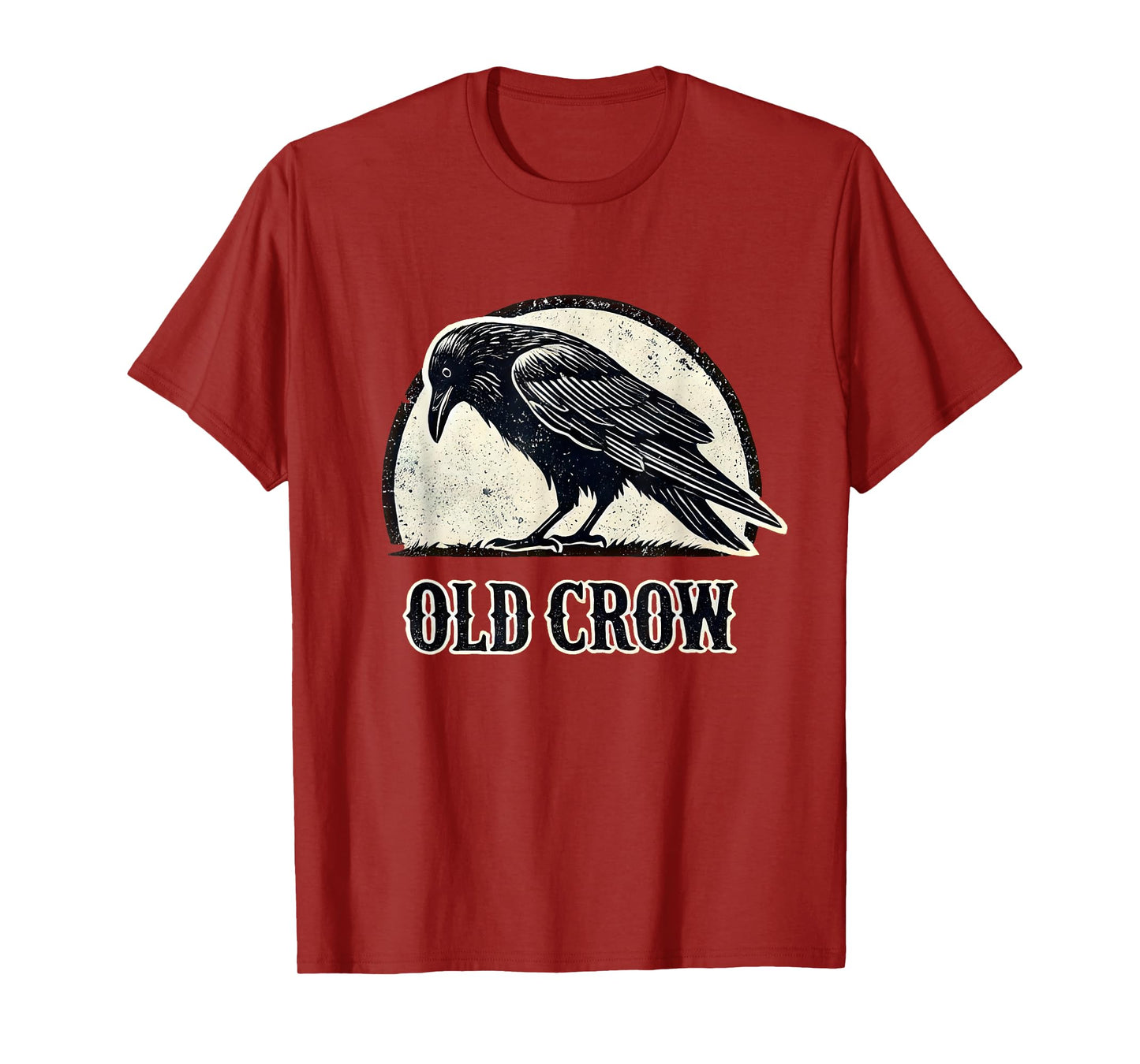 Old Crow Graphic T-Shirt, Small, Black