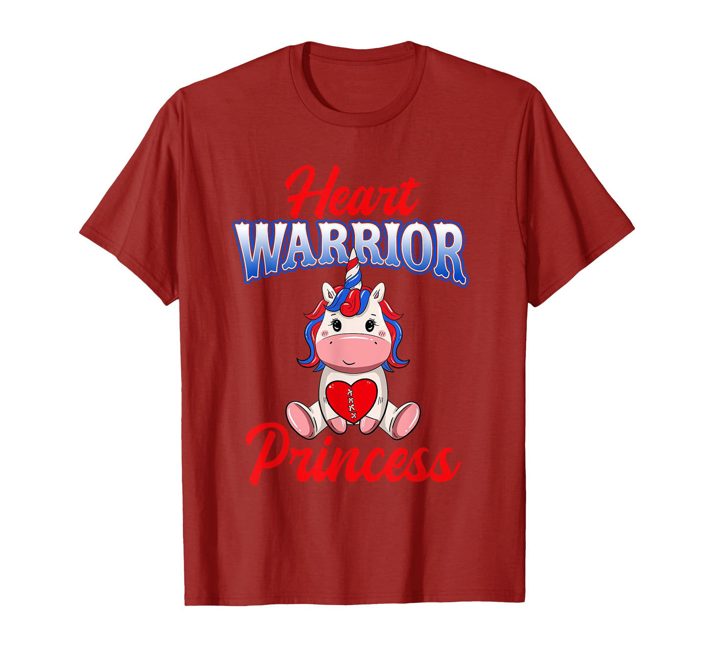 Unicorn Heart Warrior Princess CHD Awareness Shirts Girls T-Shirt