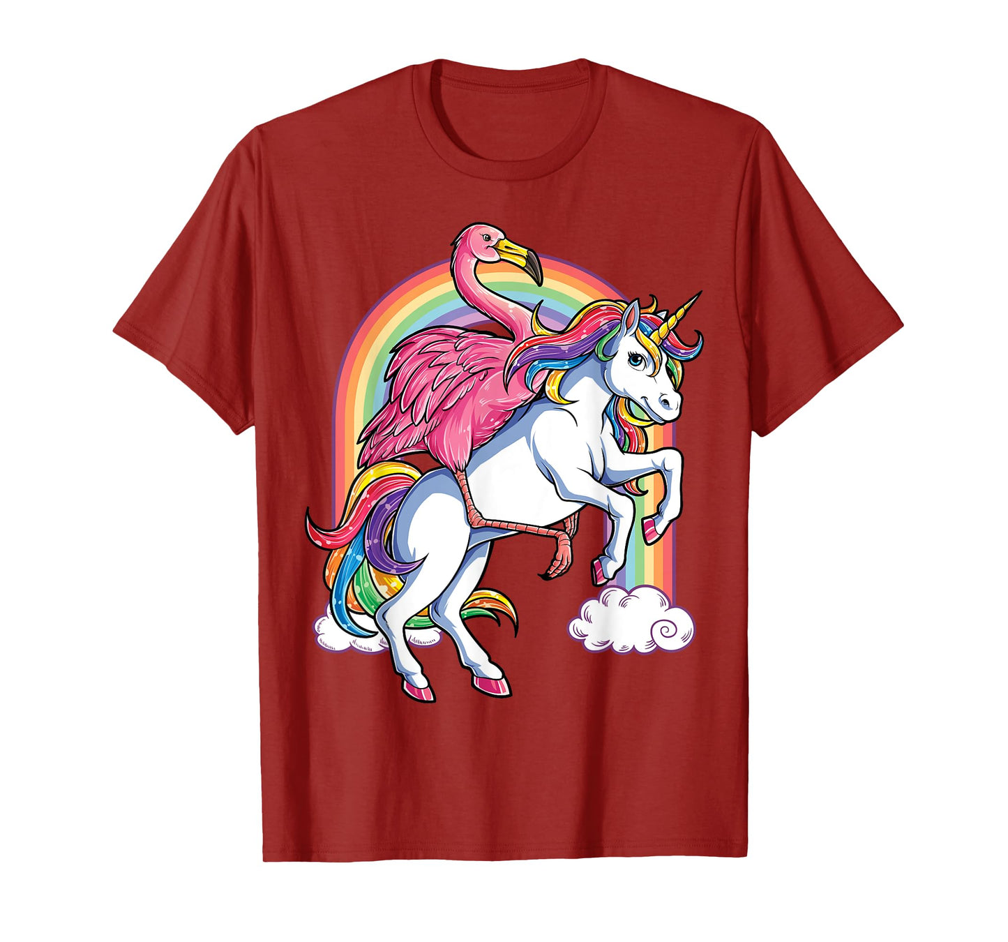 Pink Flamingo Unicorn T shirt Bird Lovers Squad Rainbow Gift T-Shirt