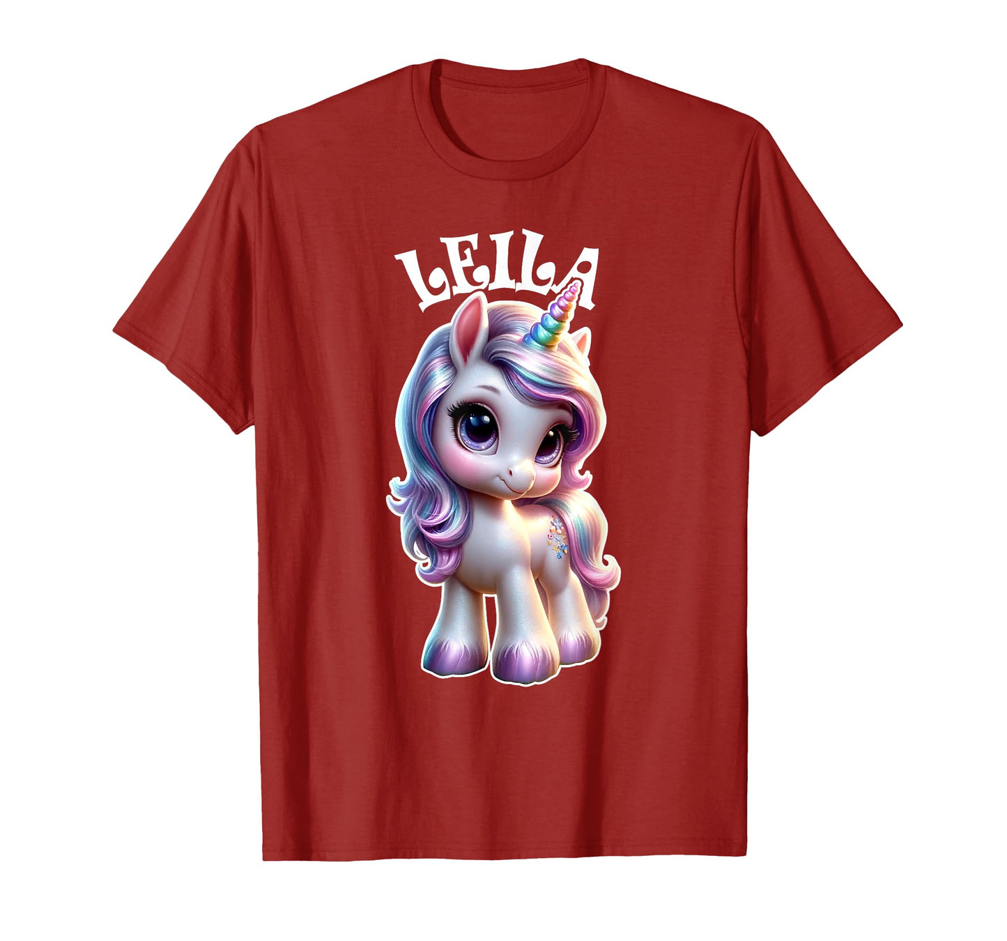 Leila Cute Unicorn Design for Girls Name Leila T-Shirt