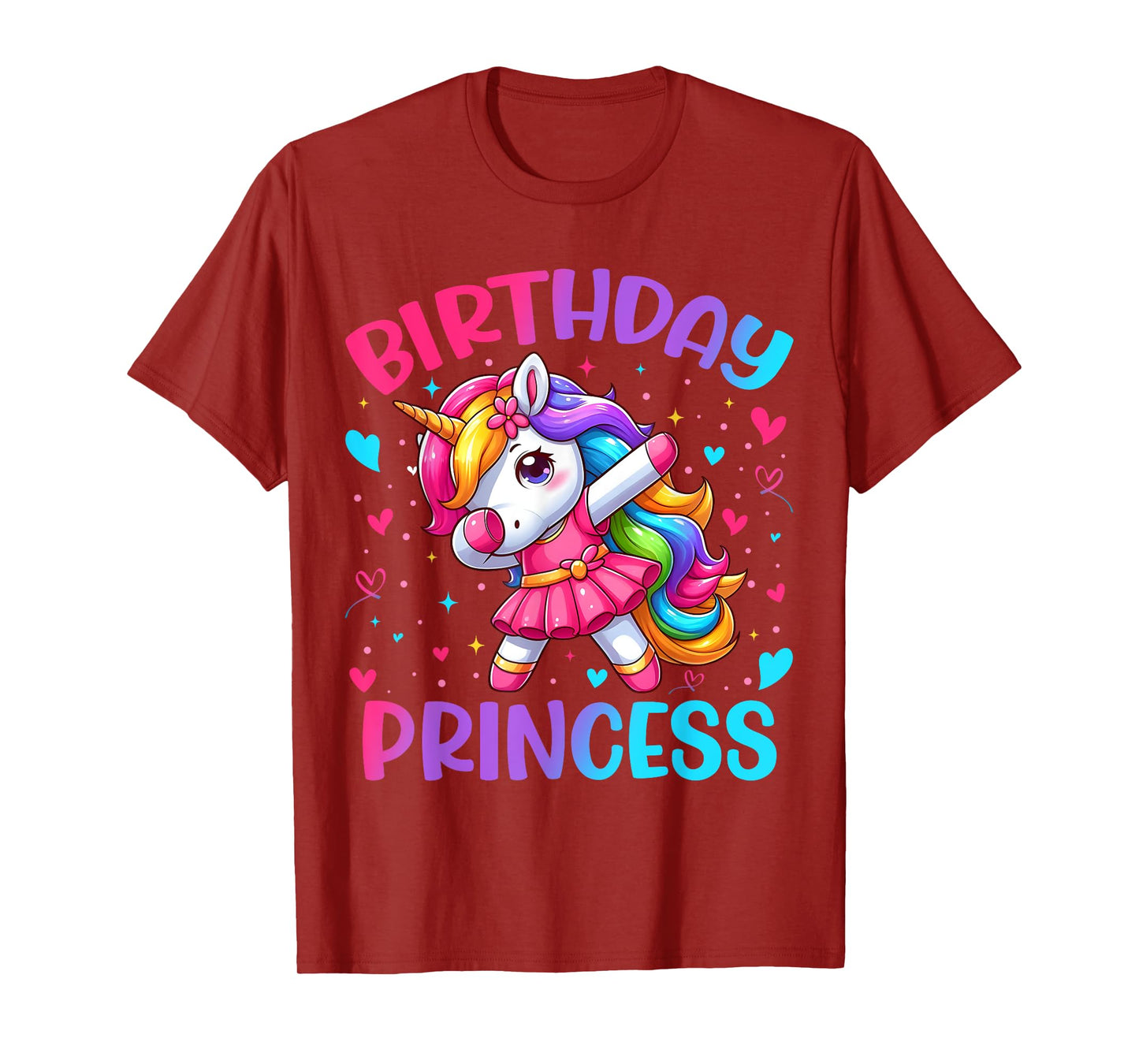 Birthday Princess Unicorn Dabbing Party Girls Kids T-Shirt