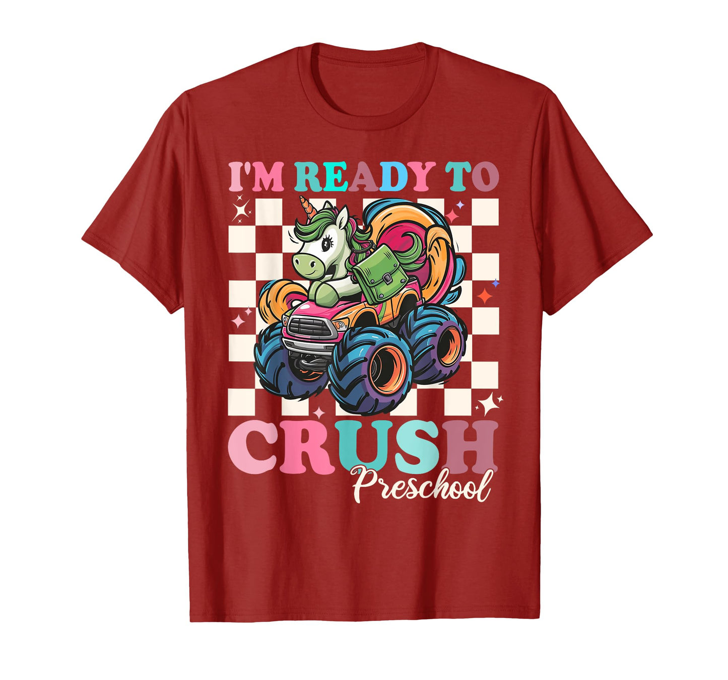 I'm Ready To Crush preschool Unicorn monster truck Girls T-Shirt