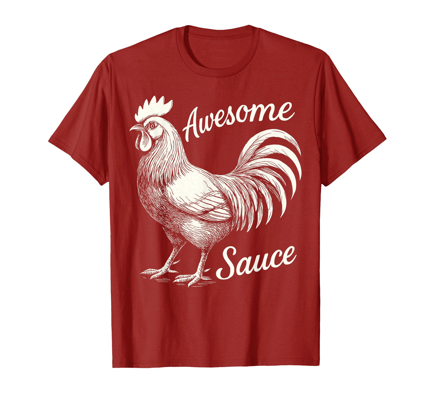 Awesome Sauce Rooster, Hot Sauce Cock Male Chicken T-Shirt