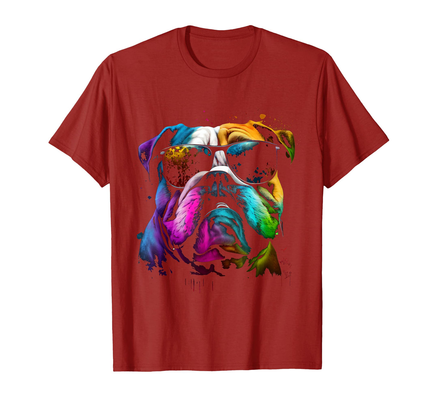 English bulldog sunglasses pet lover dog T-Shirt
