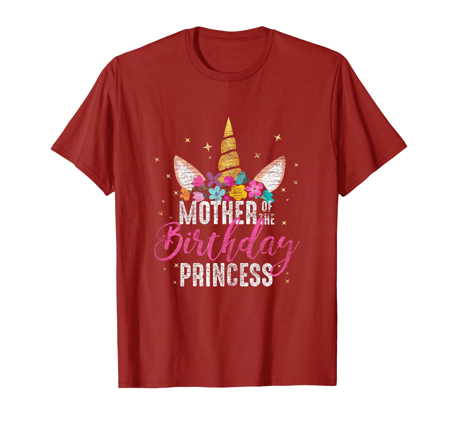Mother Of The Birthday Princess Mommy Gifts Unicorn Birthday T-Shirt