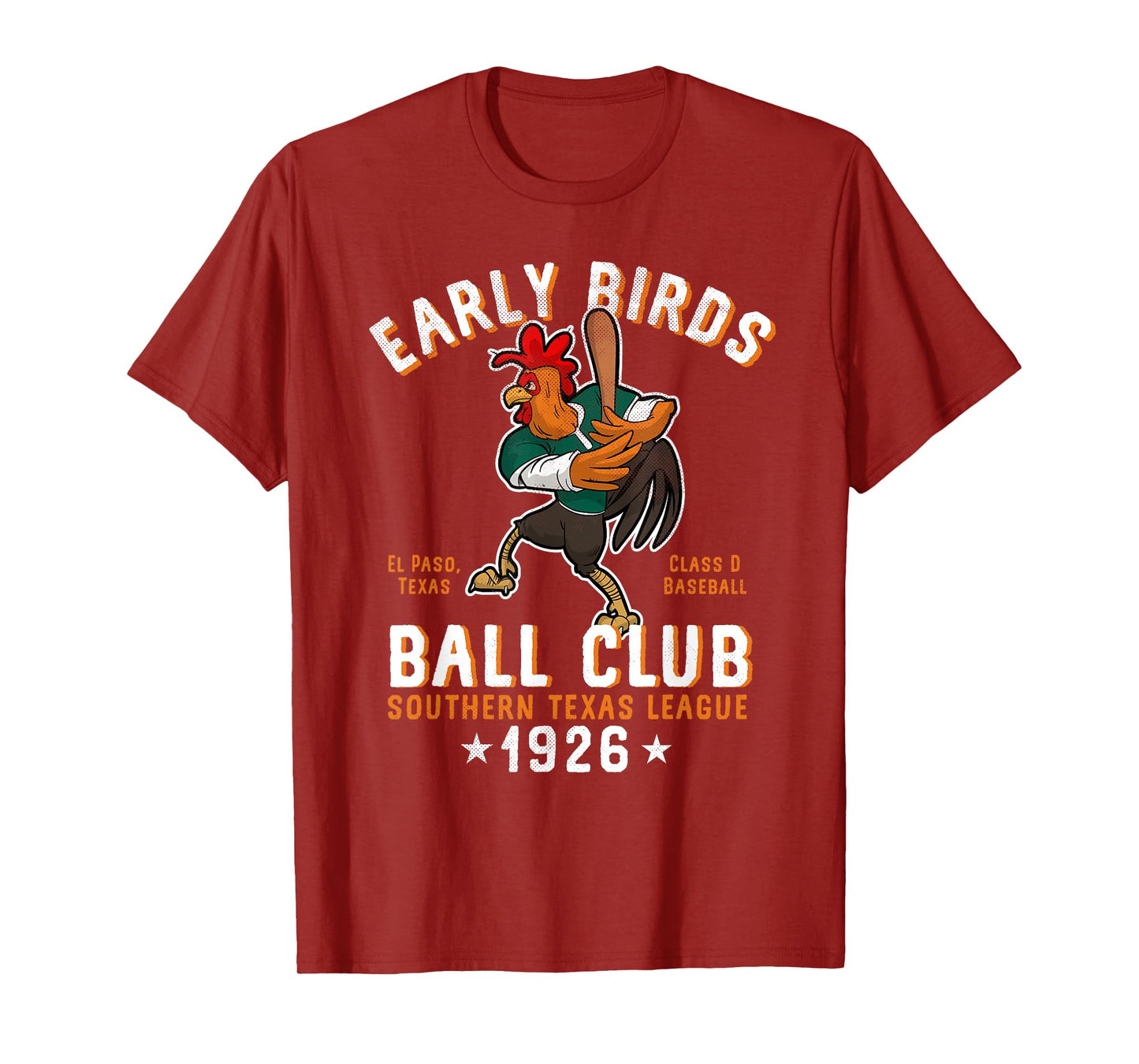 El Paso Early Birds Retro Minor League Baseball Team T-Shirt