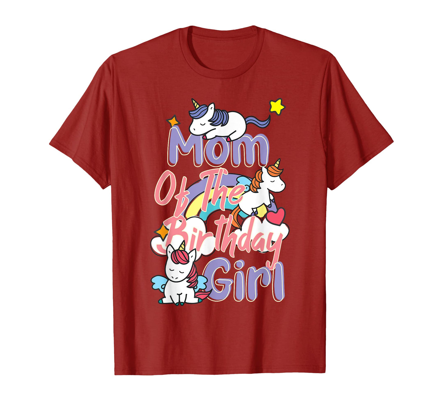 Mom Of The Birthday Girl Unicorn Matching Family T-Shirt