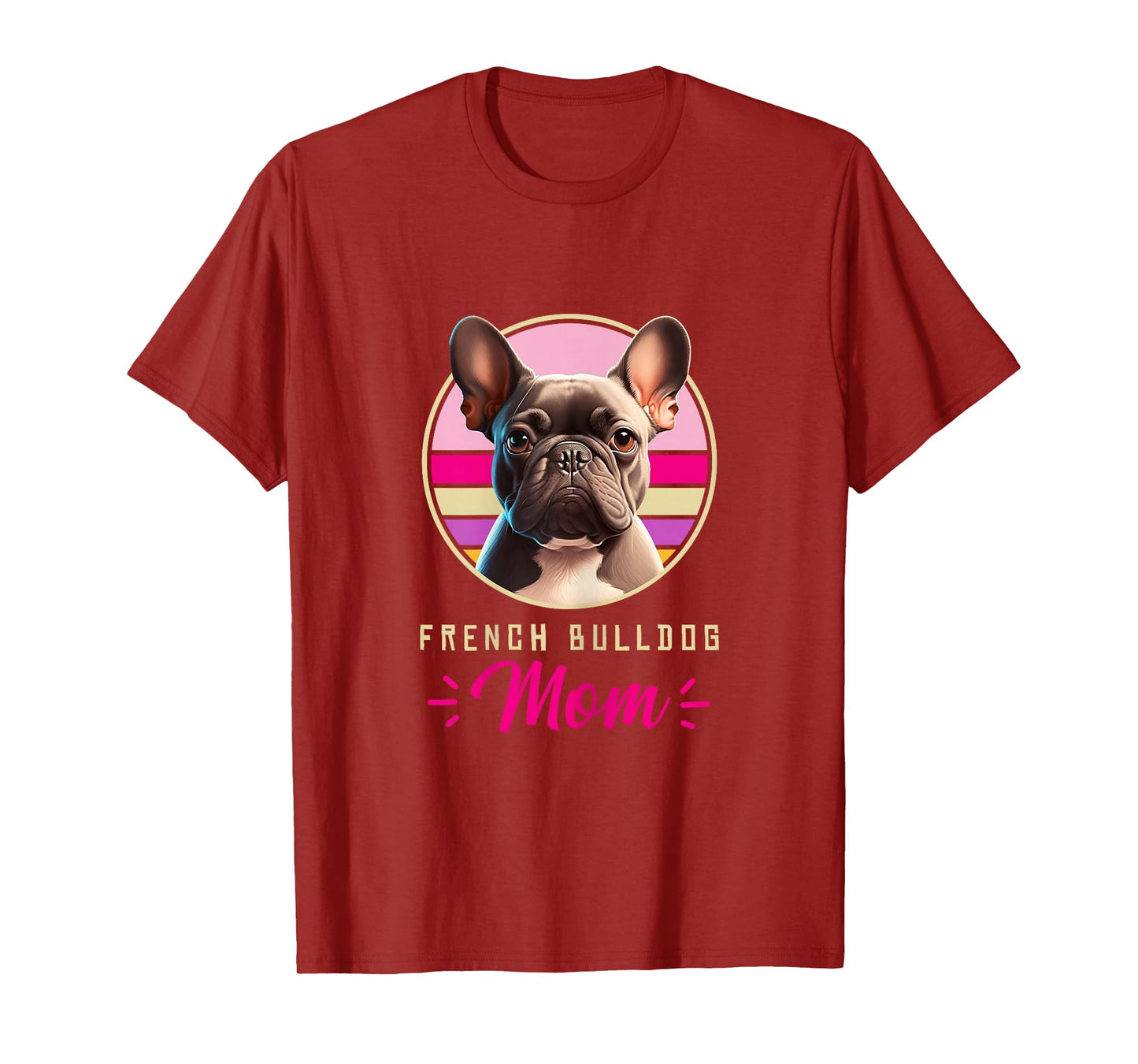 Funny French Bulldog Retro Outfits Clothes Frenchie Dog Mom T-Shirt