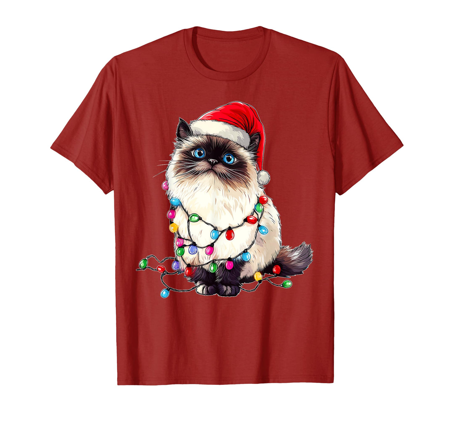 Himalayan Cat Christmas Hat Xmas T-Shirt
