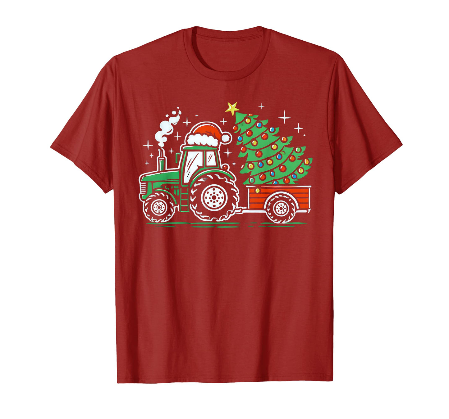 Farm Truck Christmas Tree Tractor Farmer Xmas Boys Kids T-Shirt