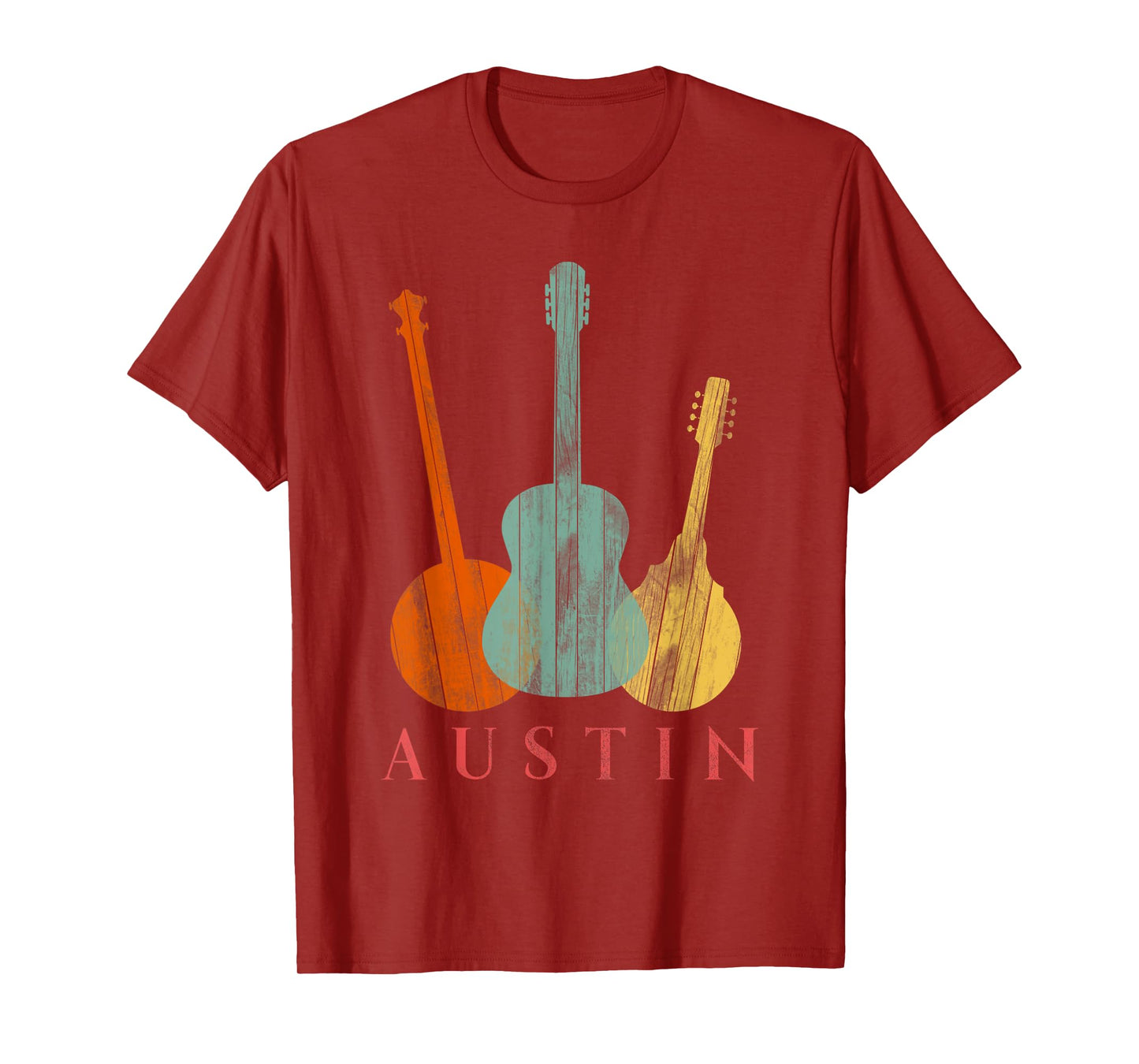 Austin Texas - Distressed Music T-Shirt