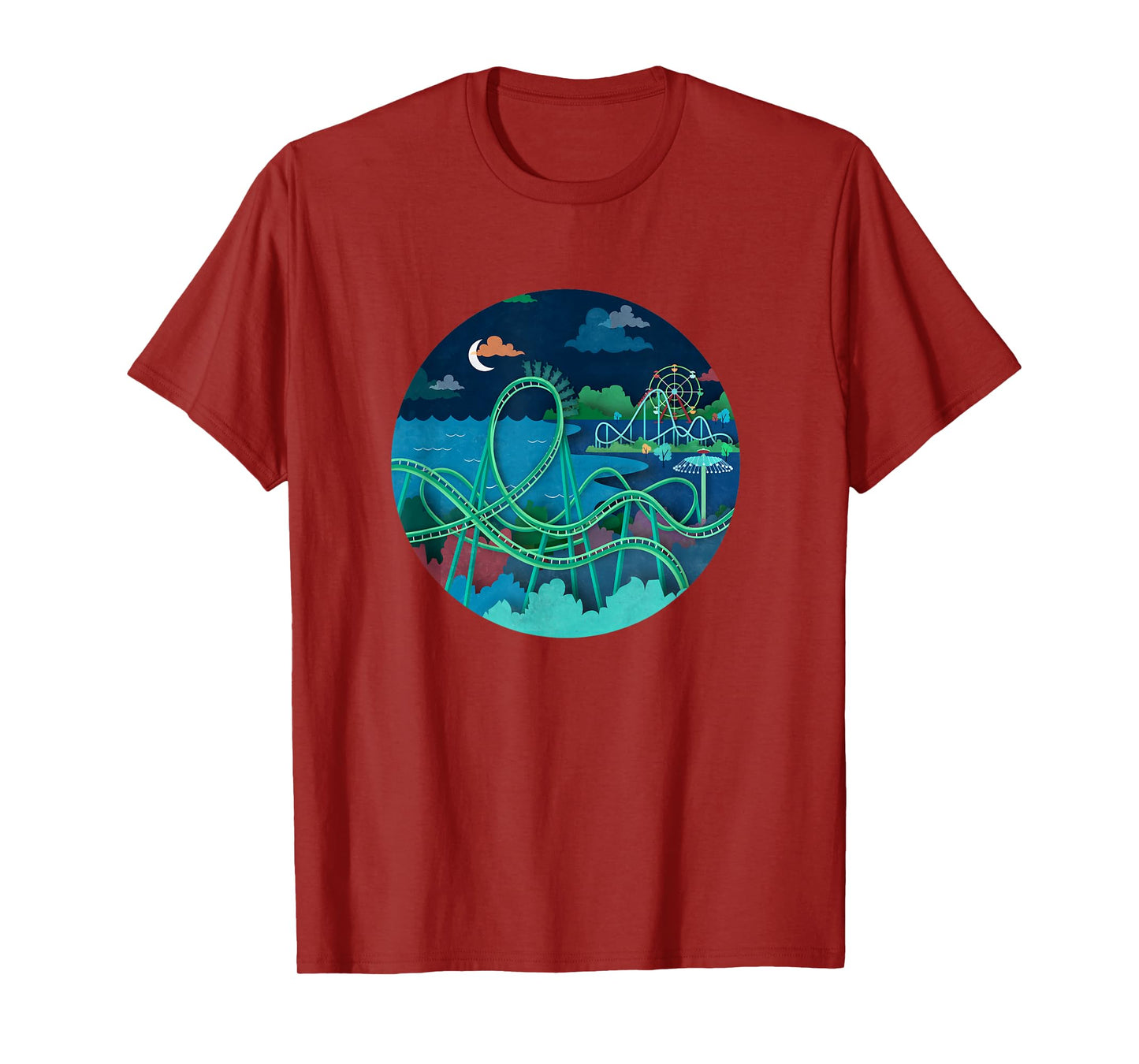 ArtofClaire Raptor Roller Coaster T-Shirt - Unisex-Kids, Black, Small