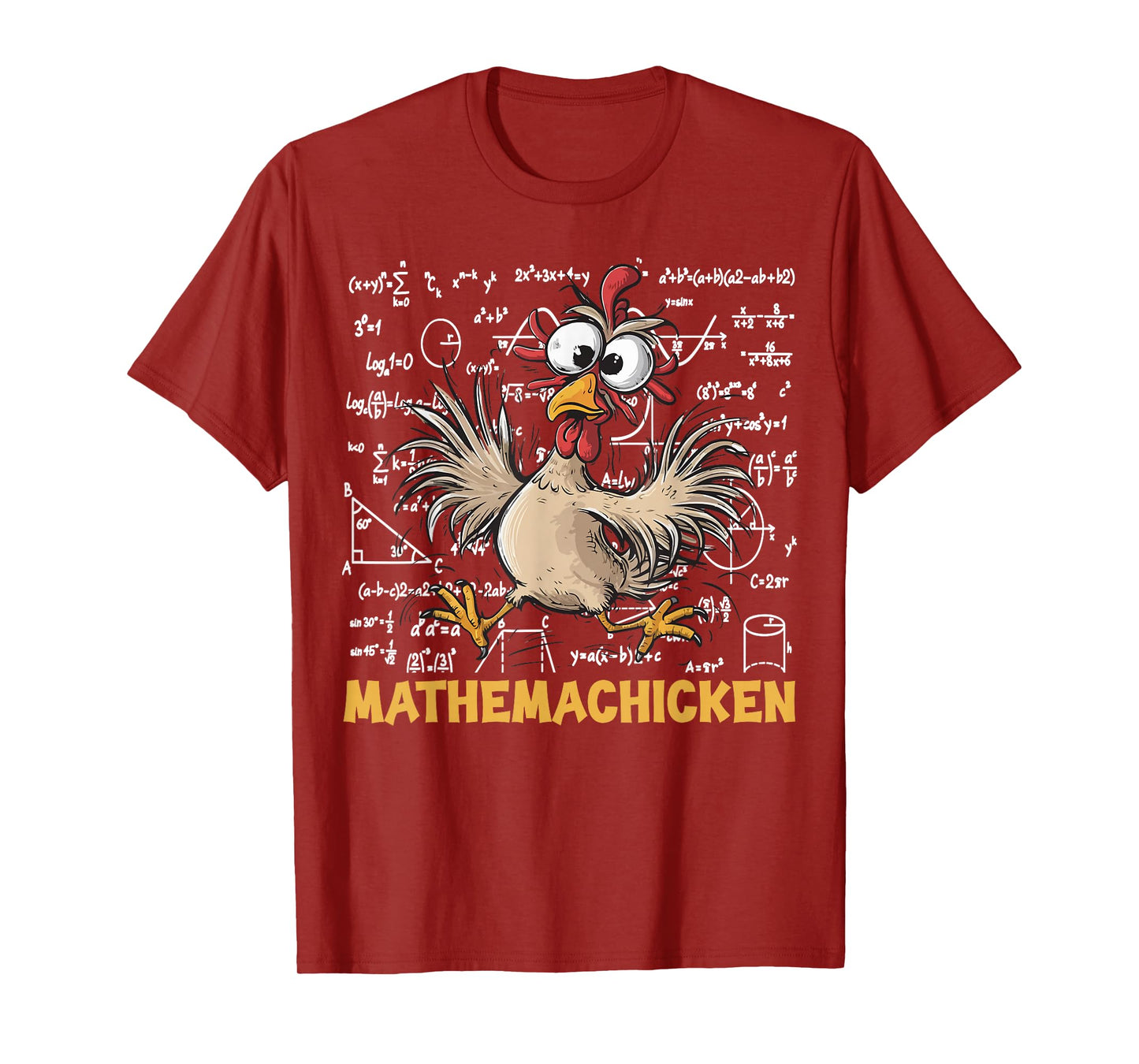 Mathemachicken Funny Chicken Math Teacher Back To School T-Shirt