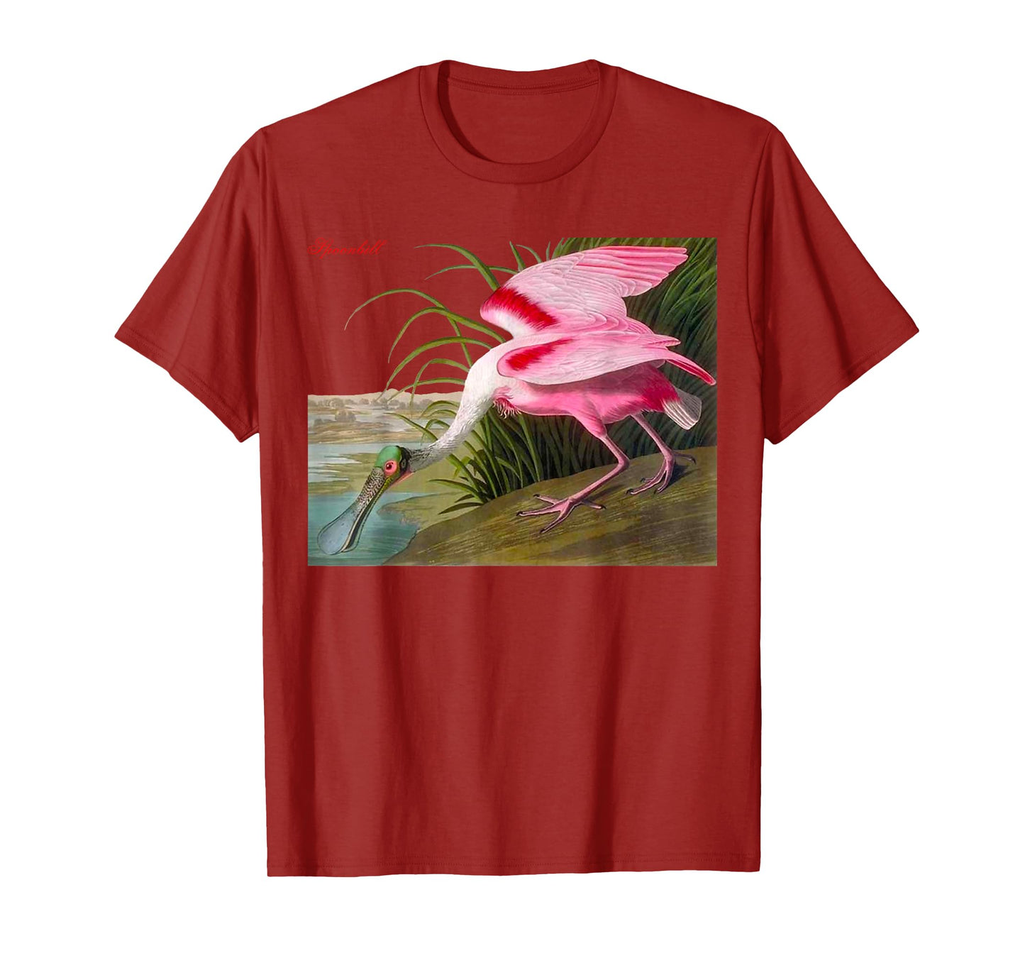 Audubon Spoonbill North American Birds Education Nature T-Shirt