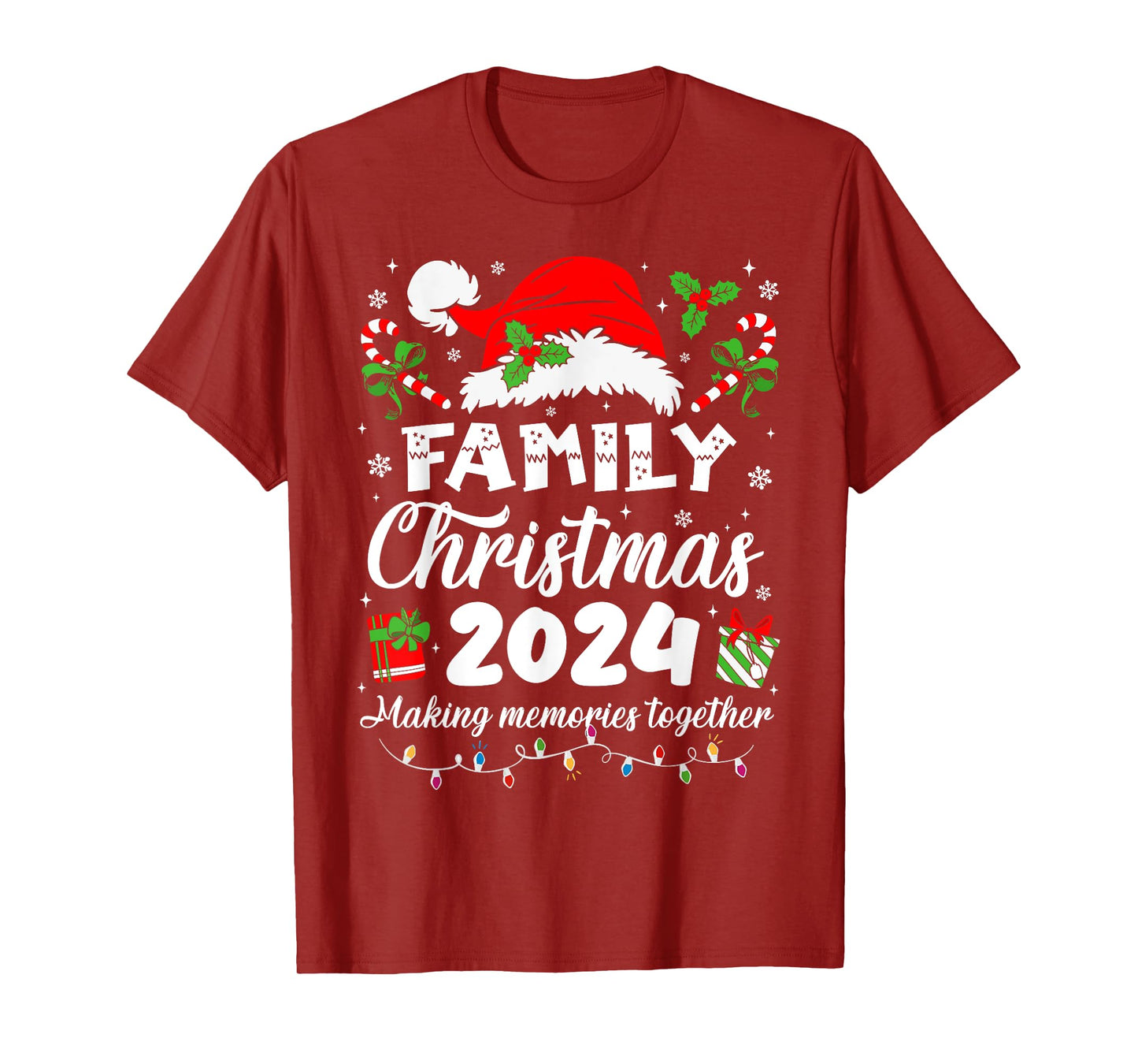 Family Christmas 2024 Matching Squad Santa Elf Pajama Xmas T-Shirt