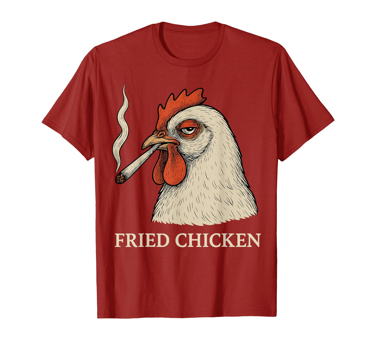 Fried Chicken Smoking Joint Funny Weed Lover Cannabis 420 T-Shirt