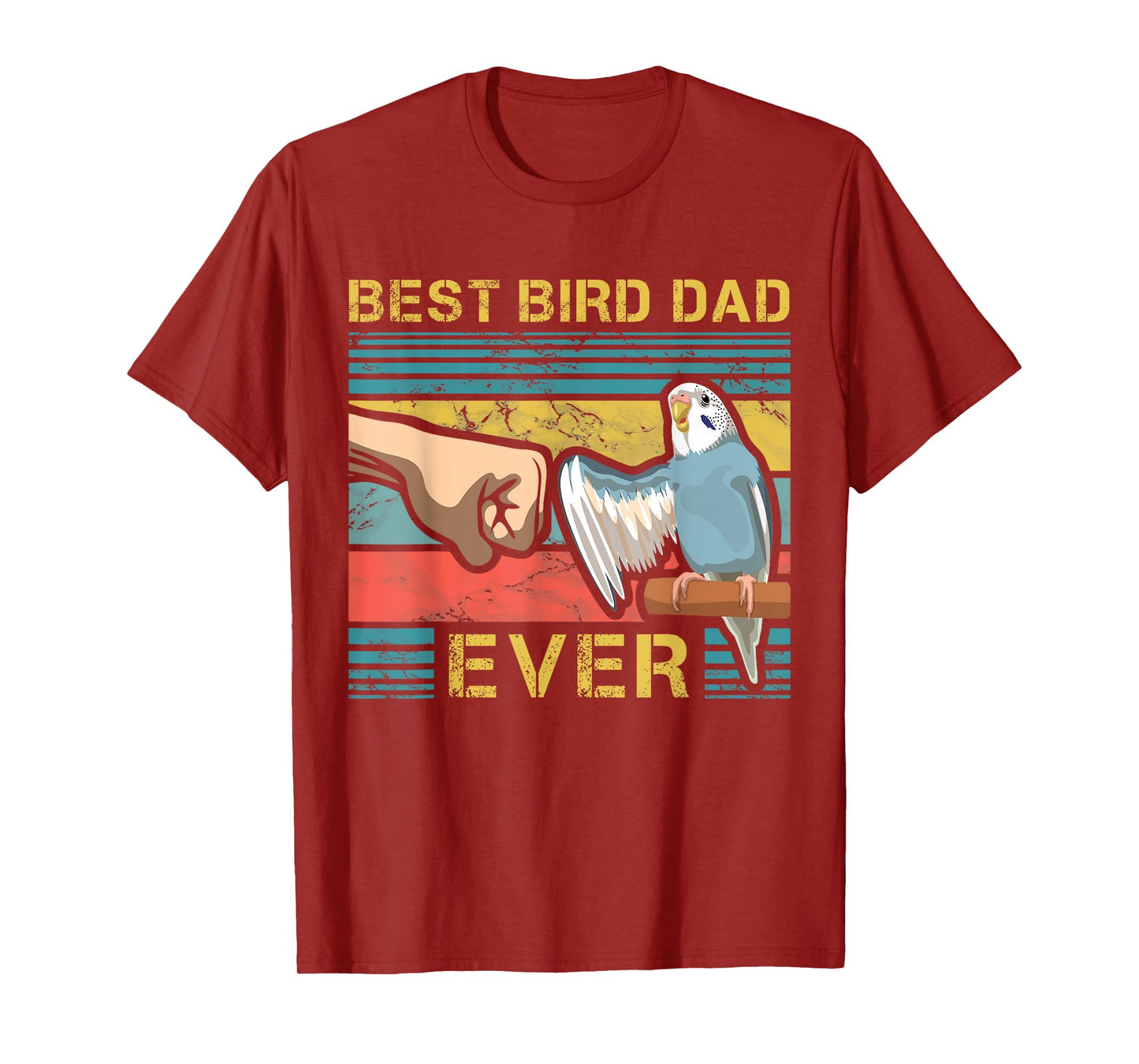 Budgie Dad Funny Bird Lover Father Budgerigar Enthusiast T-Shirt